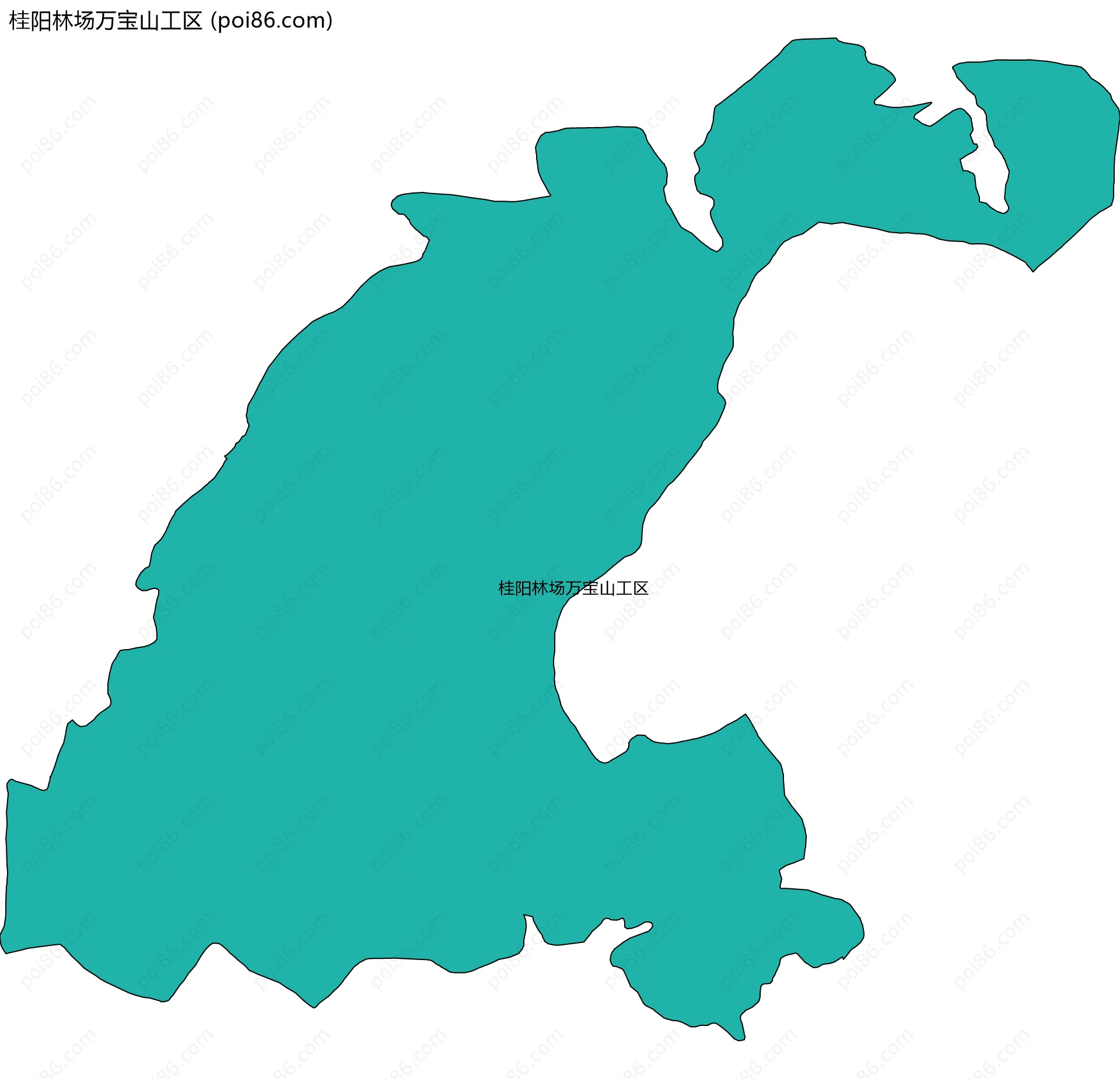 桂阳林场万宝山工区边界地图