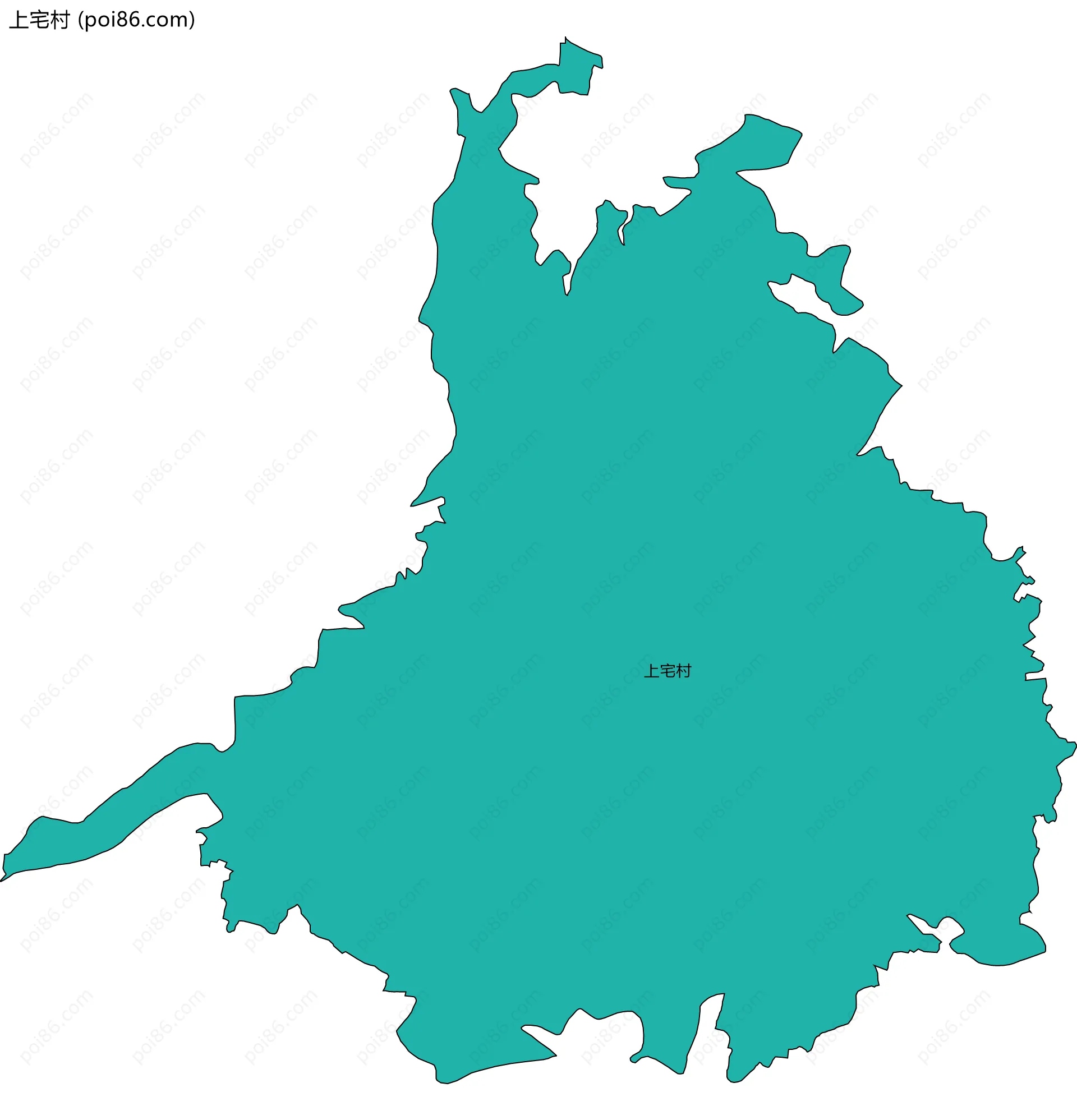 上宅村边界地图