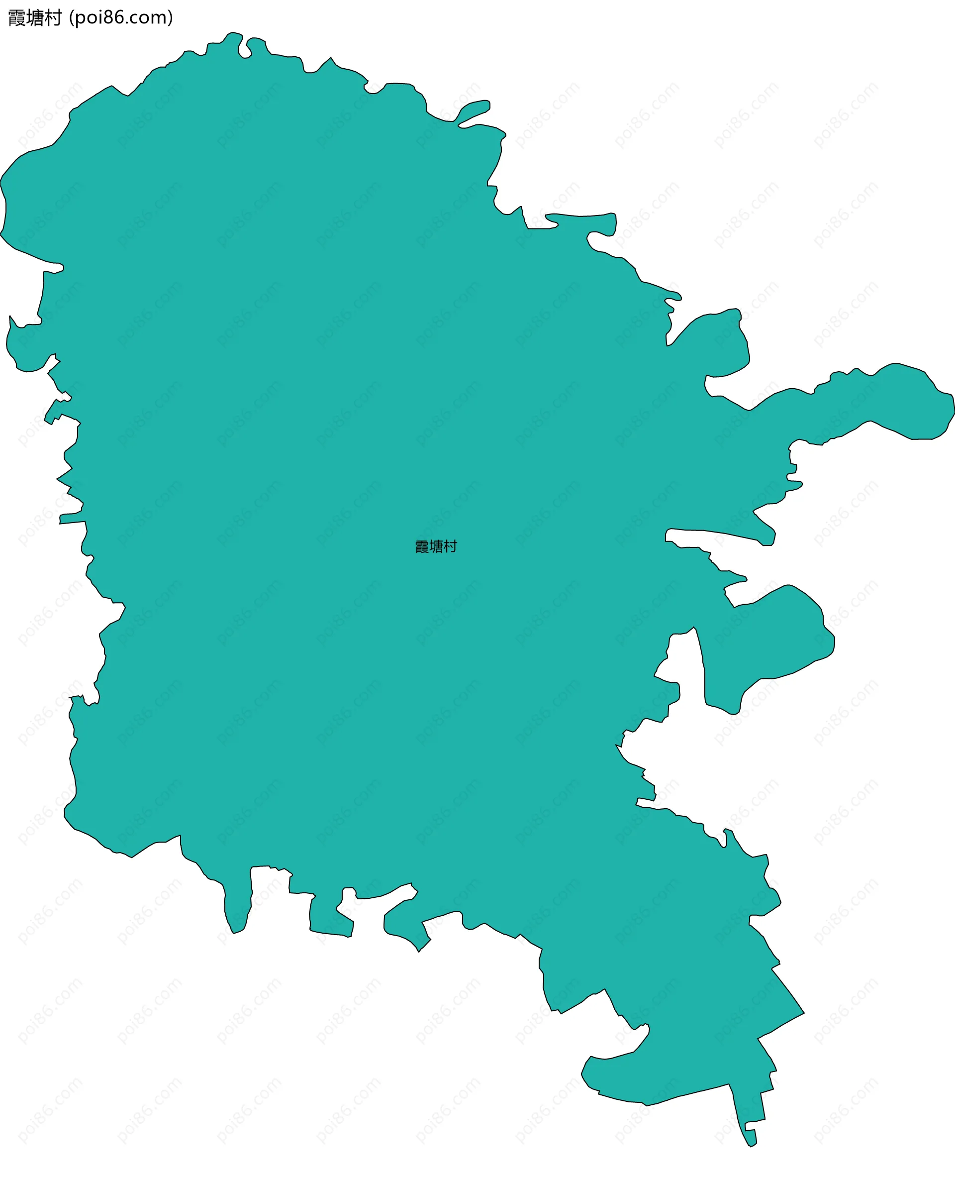 霞塘村边界地图