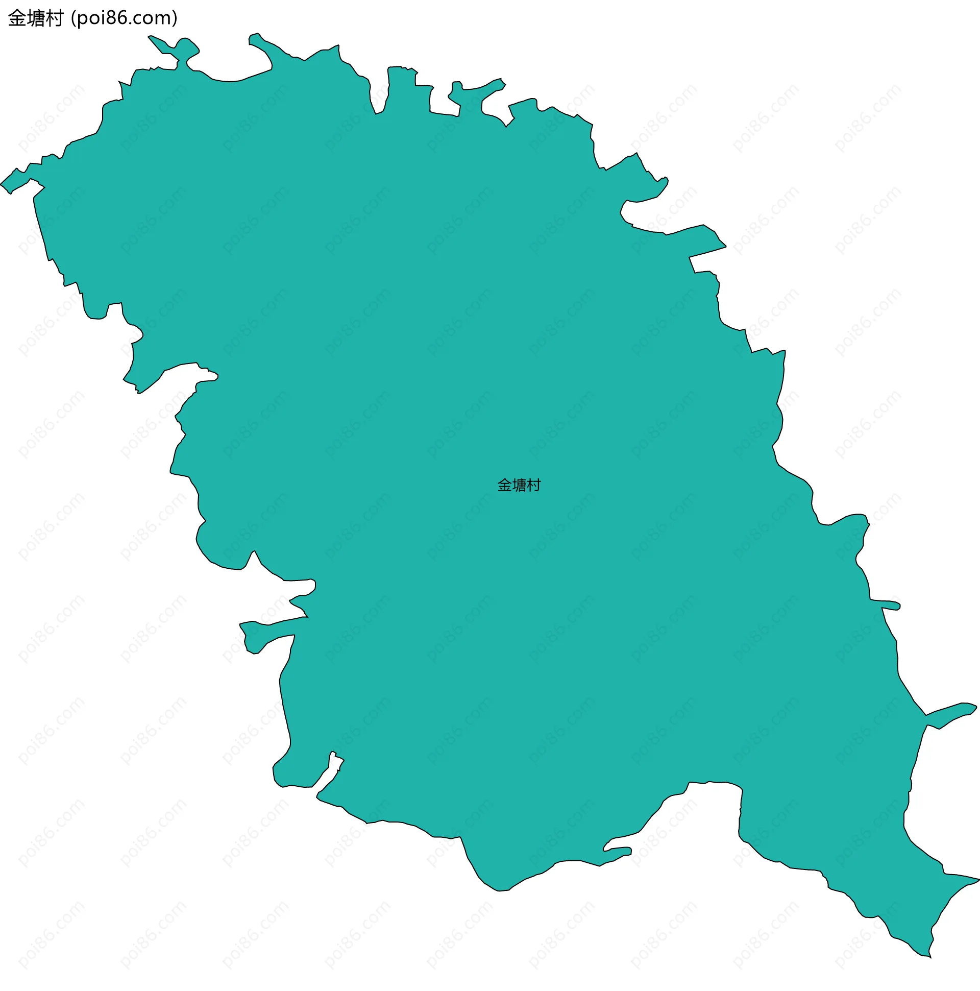 金塘村边界地图