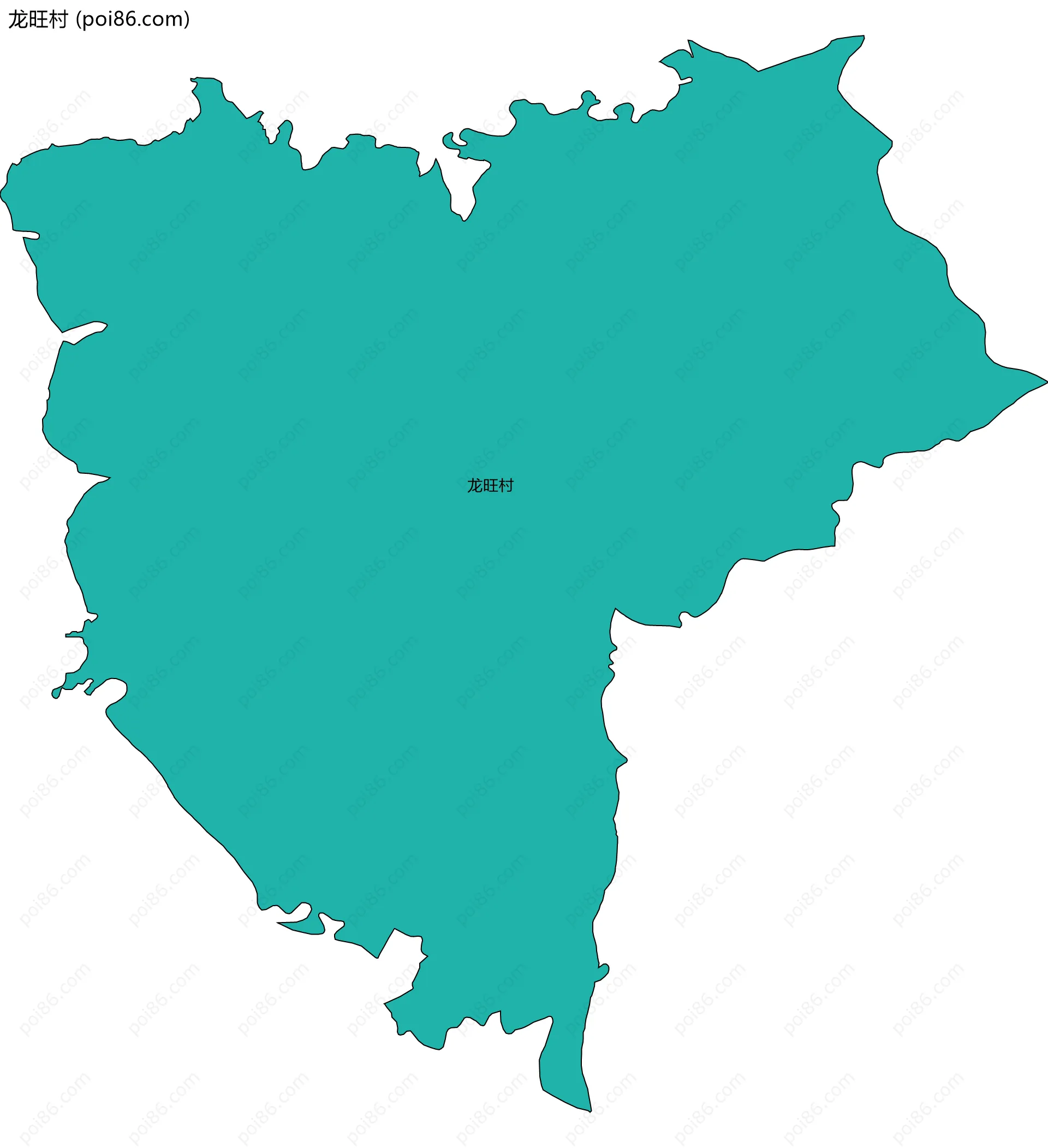 龙旺村边界地图