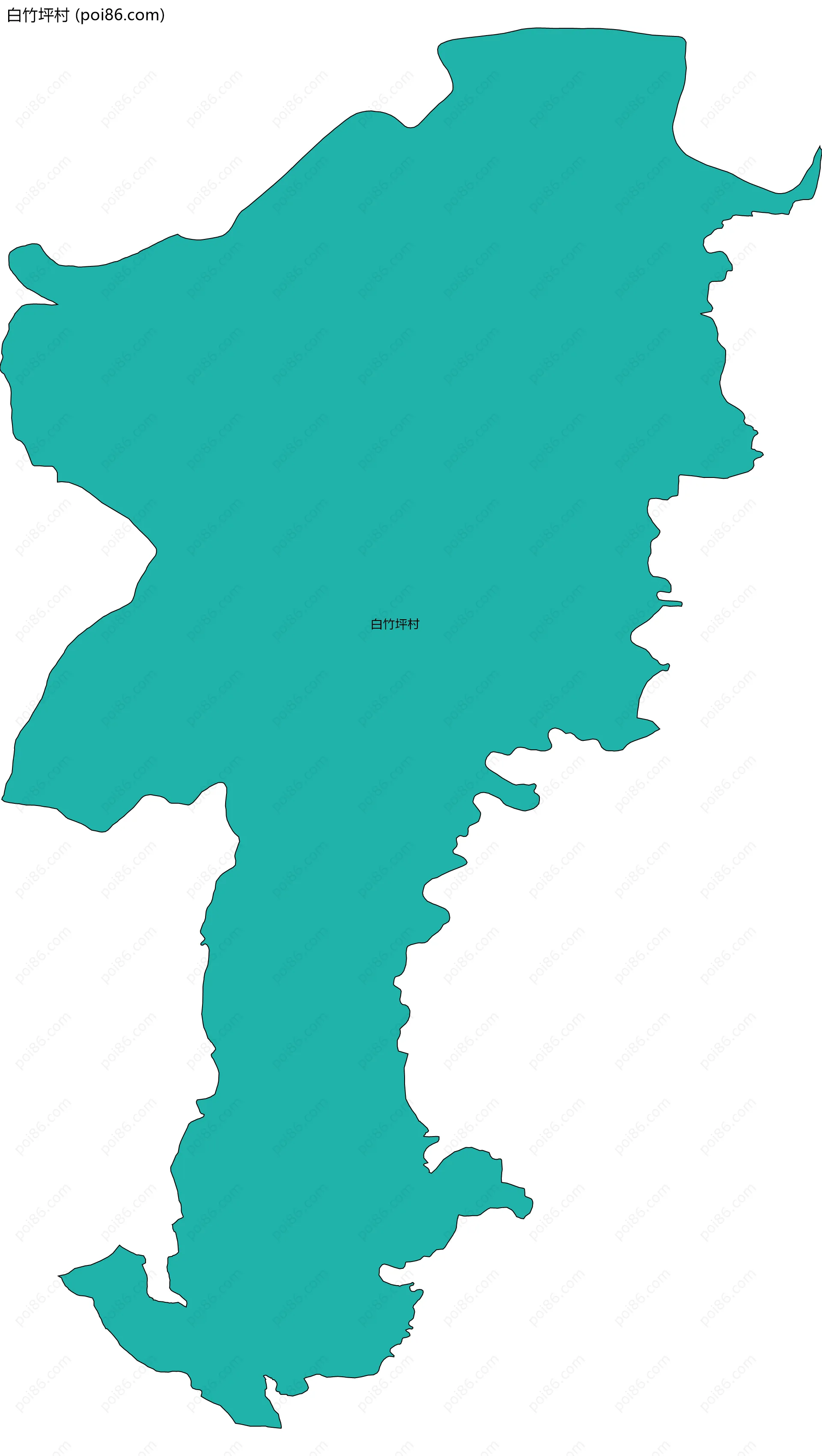 白竹坪村边界地图