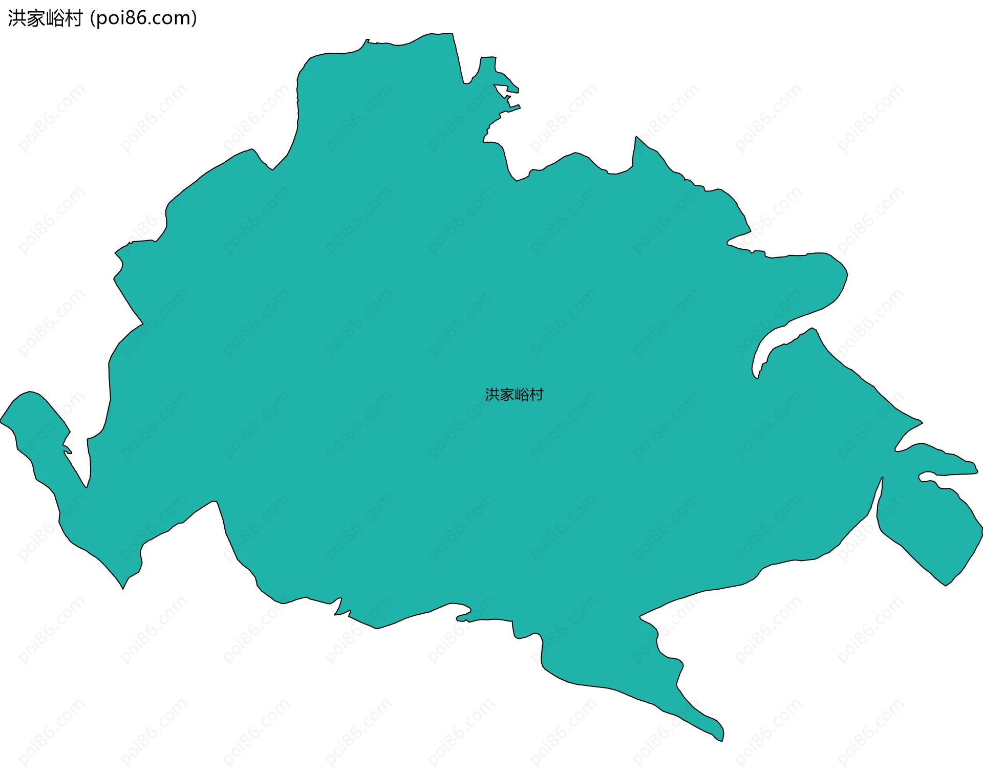 洪家峪村边界地图