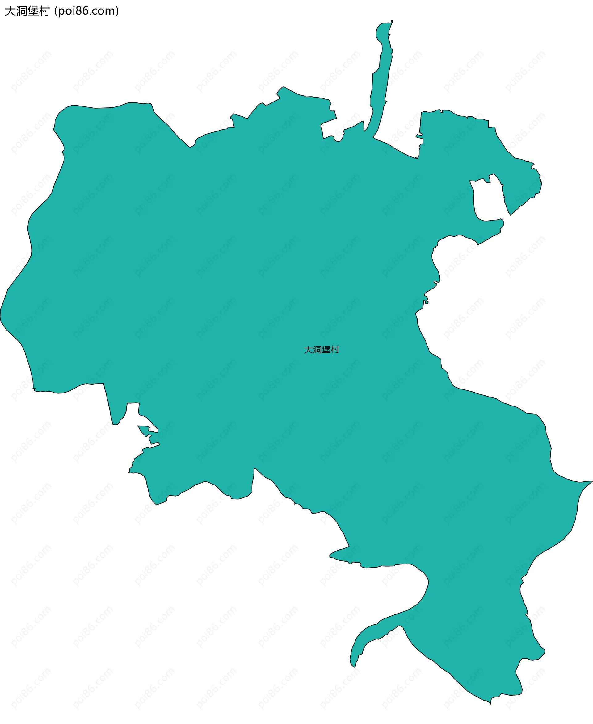 大洞堡村边界地图