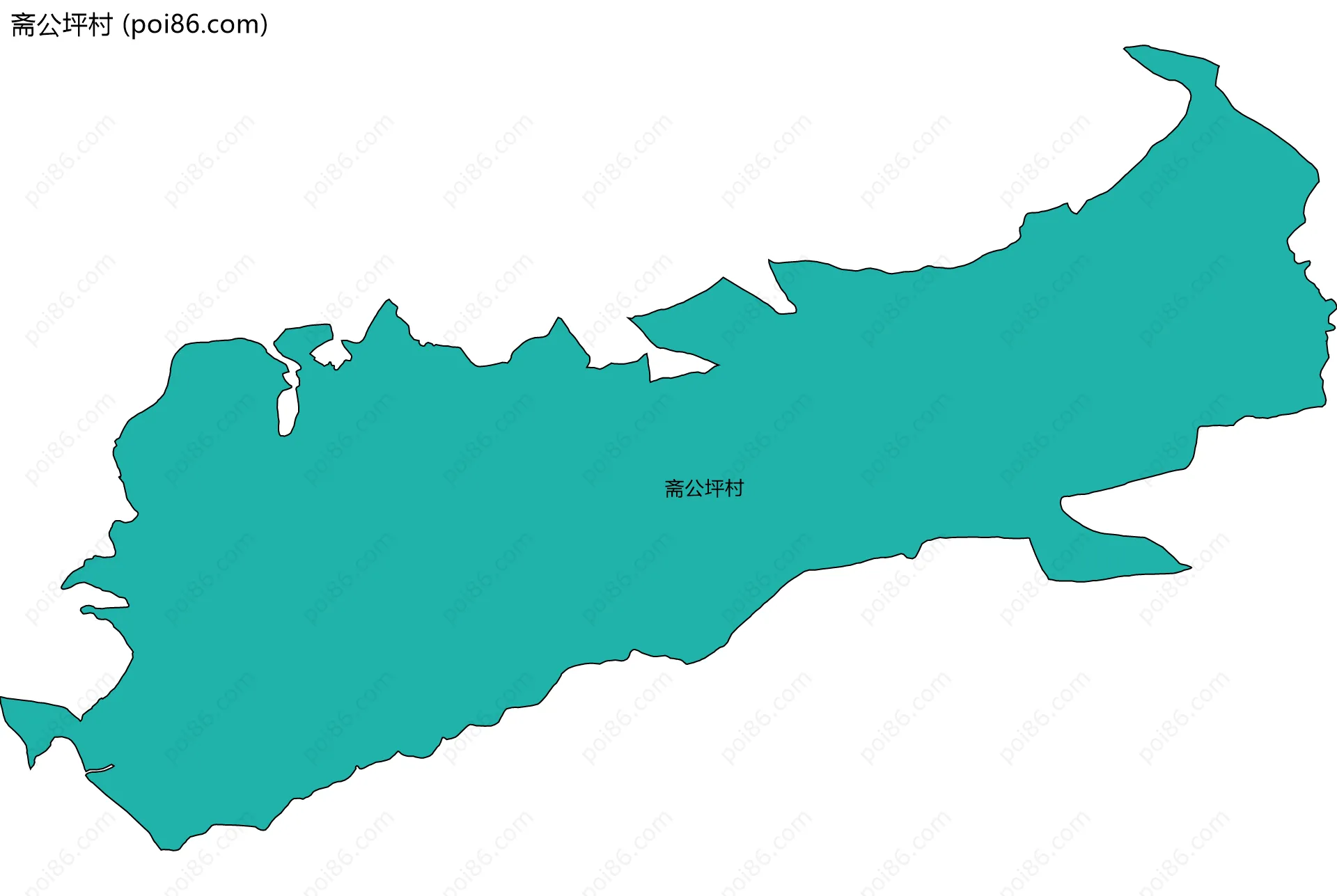 斋公坪村边界地图