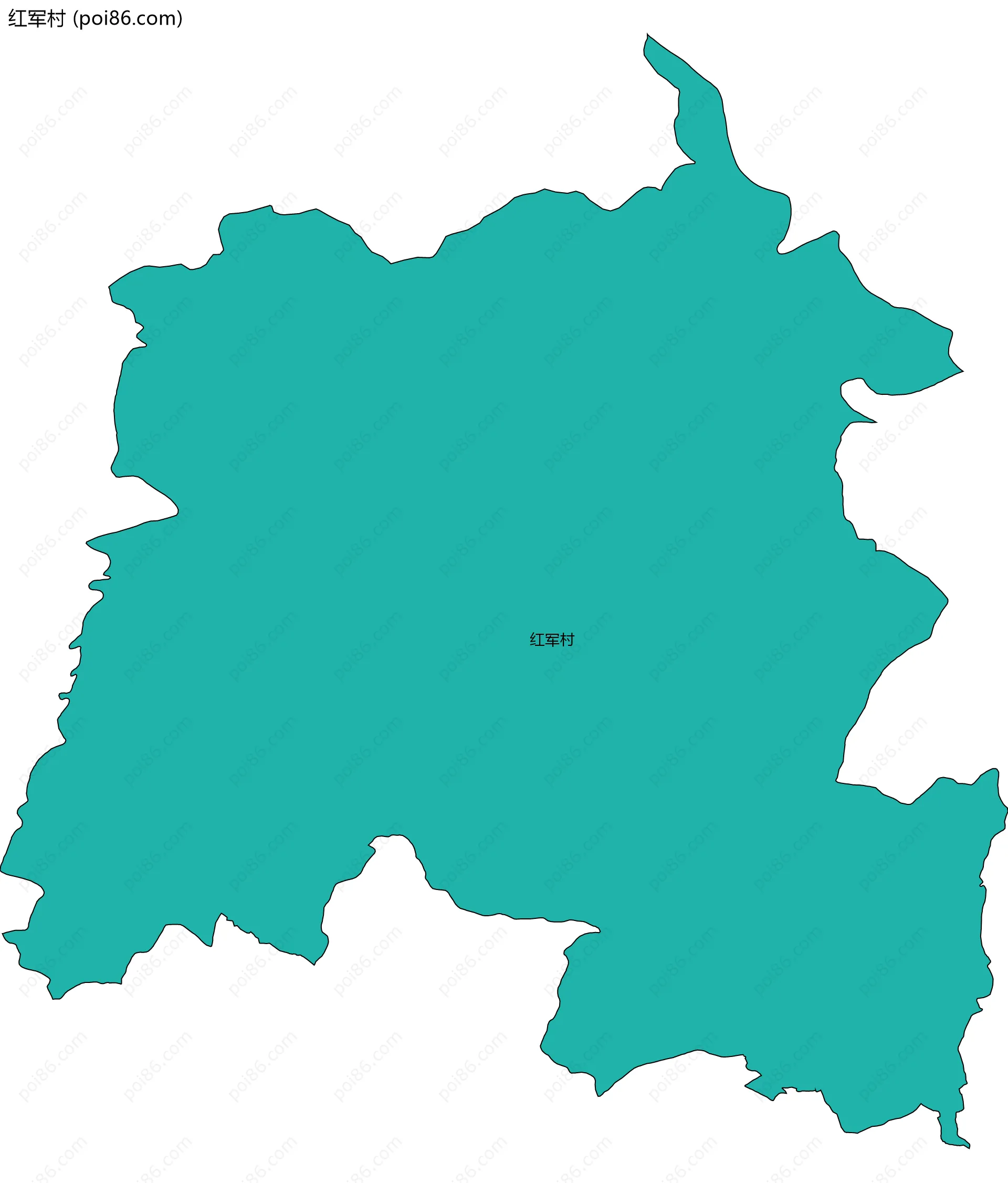 红军村边界地图