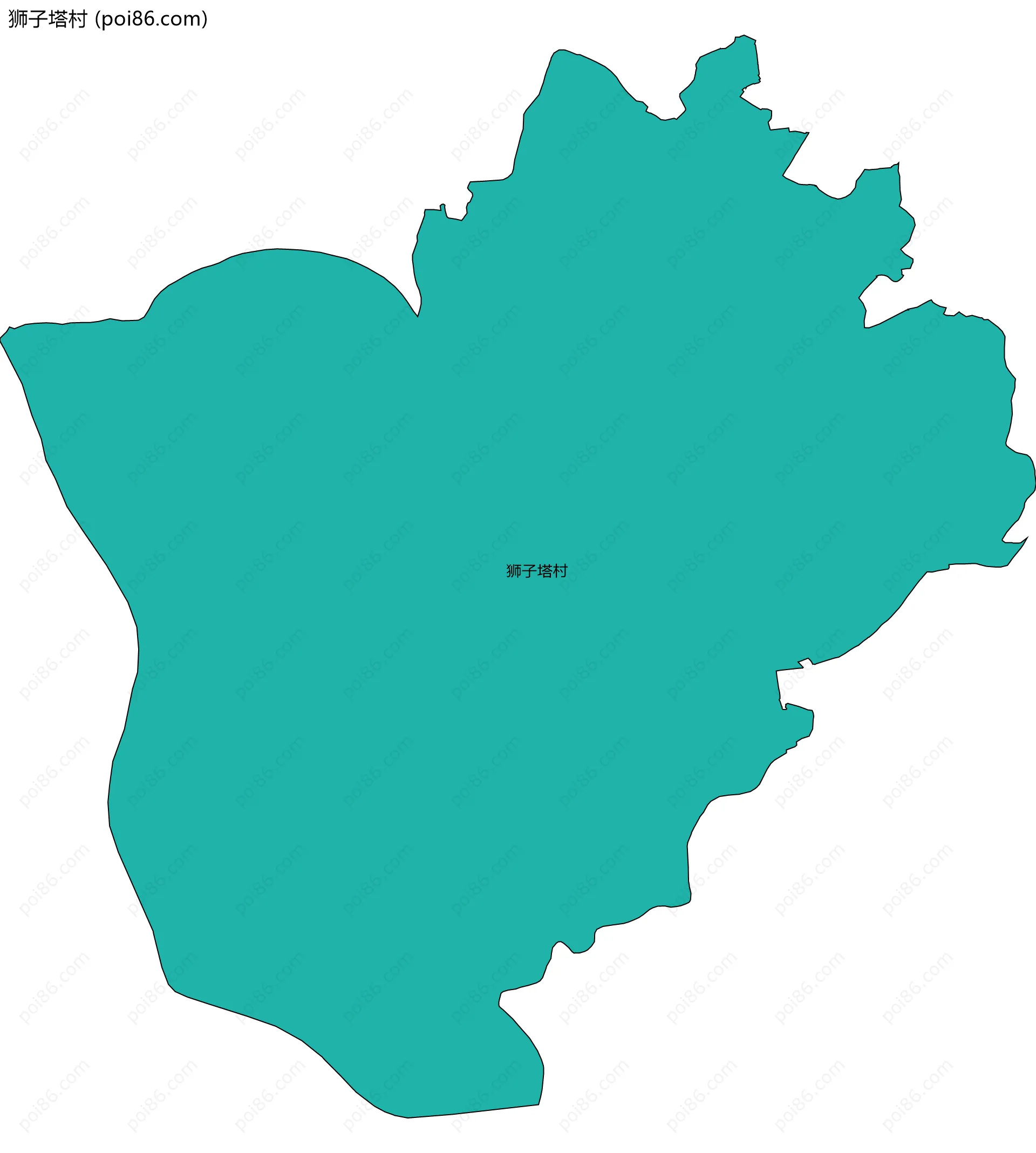 狮子塔村边界地图