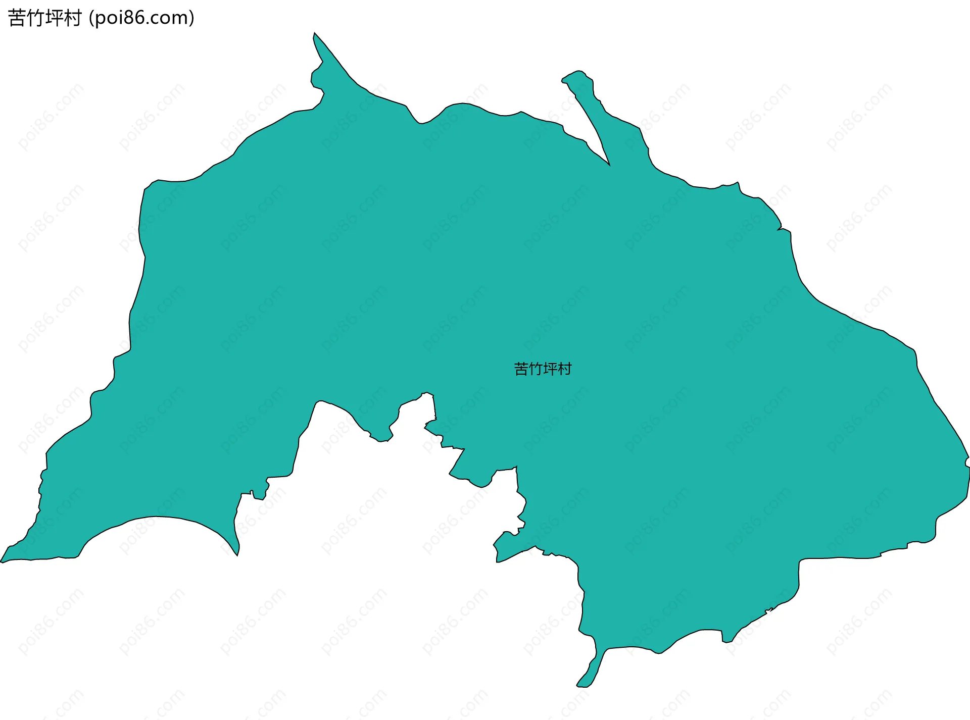 苦竹坪村边界地图