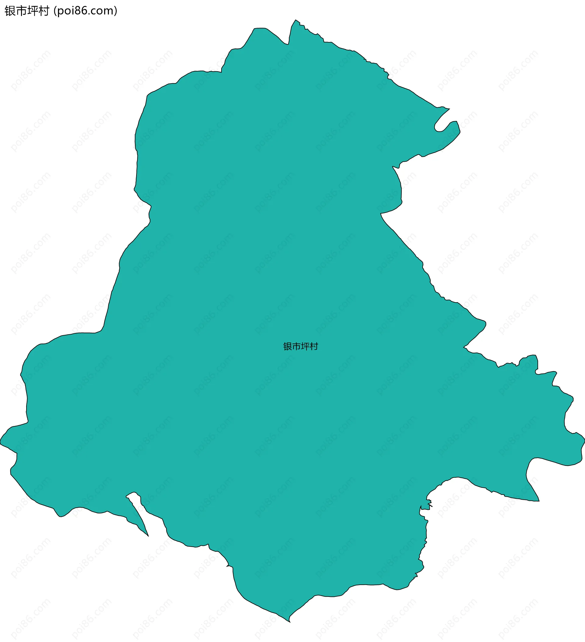 银市坪村边界地图