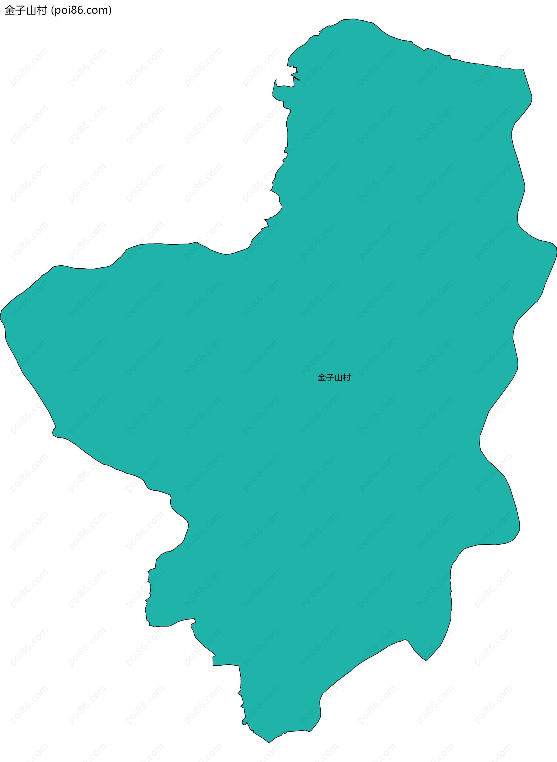 金子山村边界地图