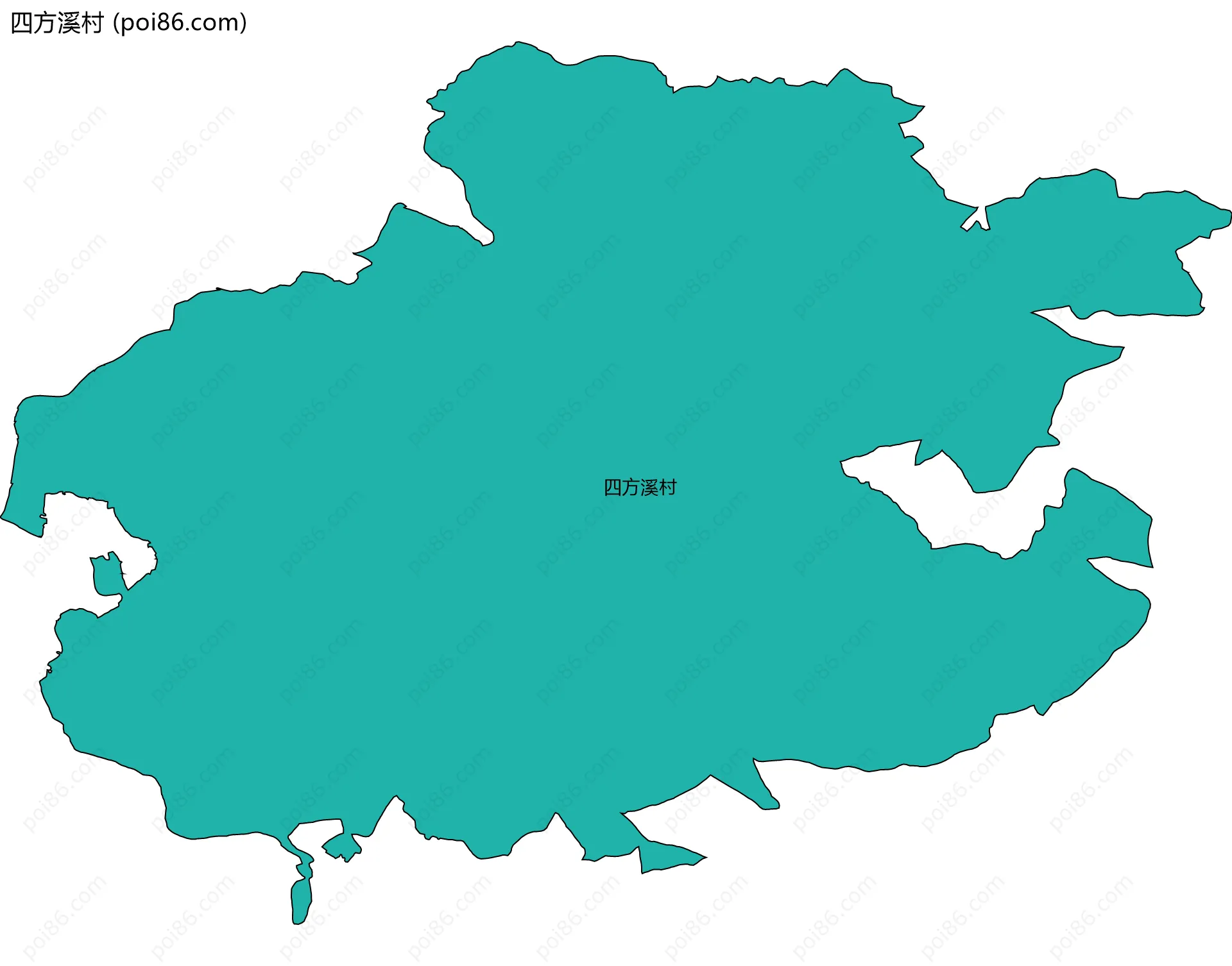 四方溪村边界地图