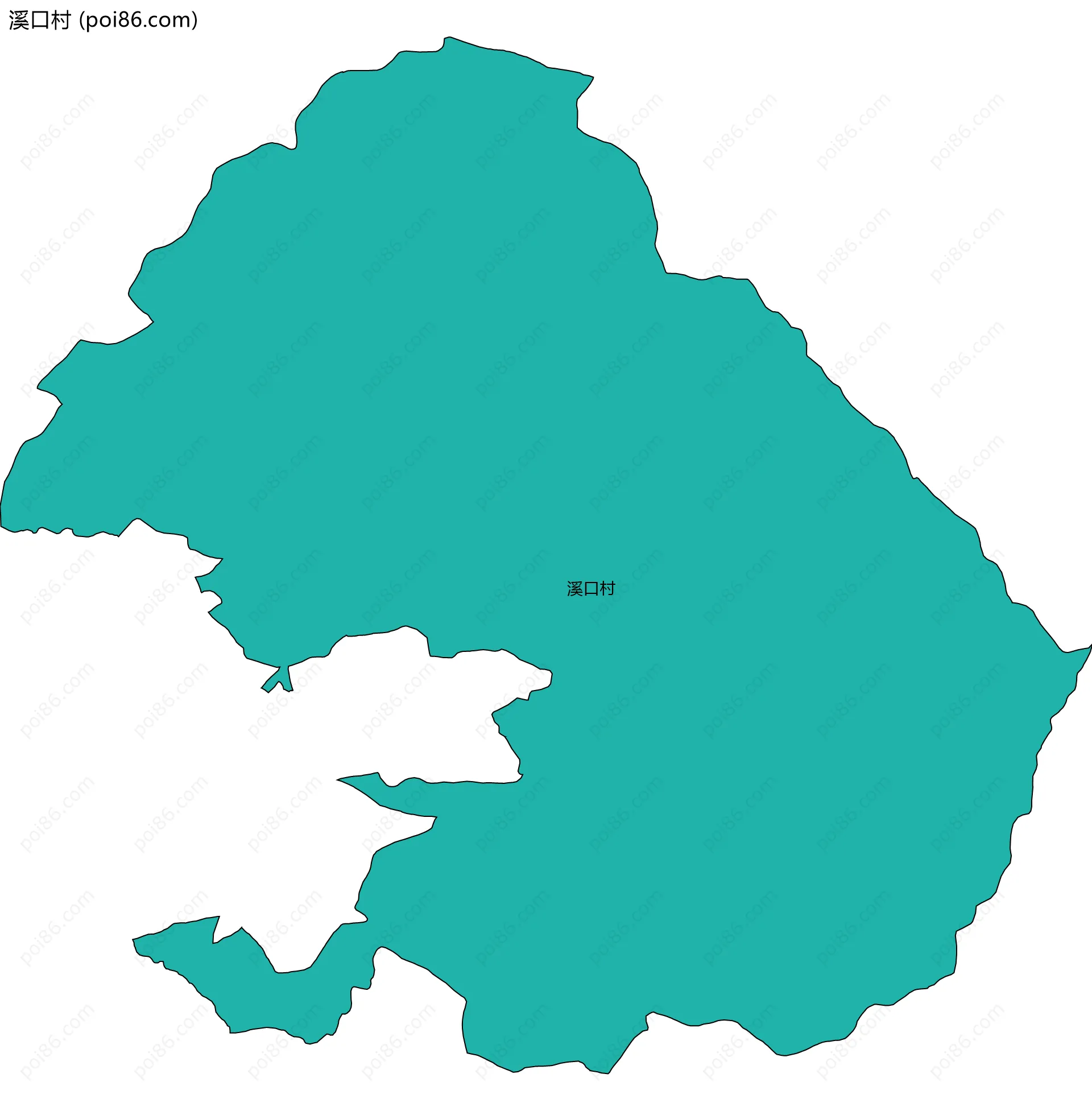 溪口村边界地图