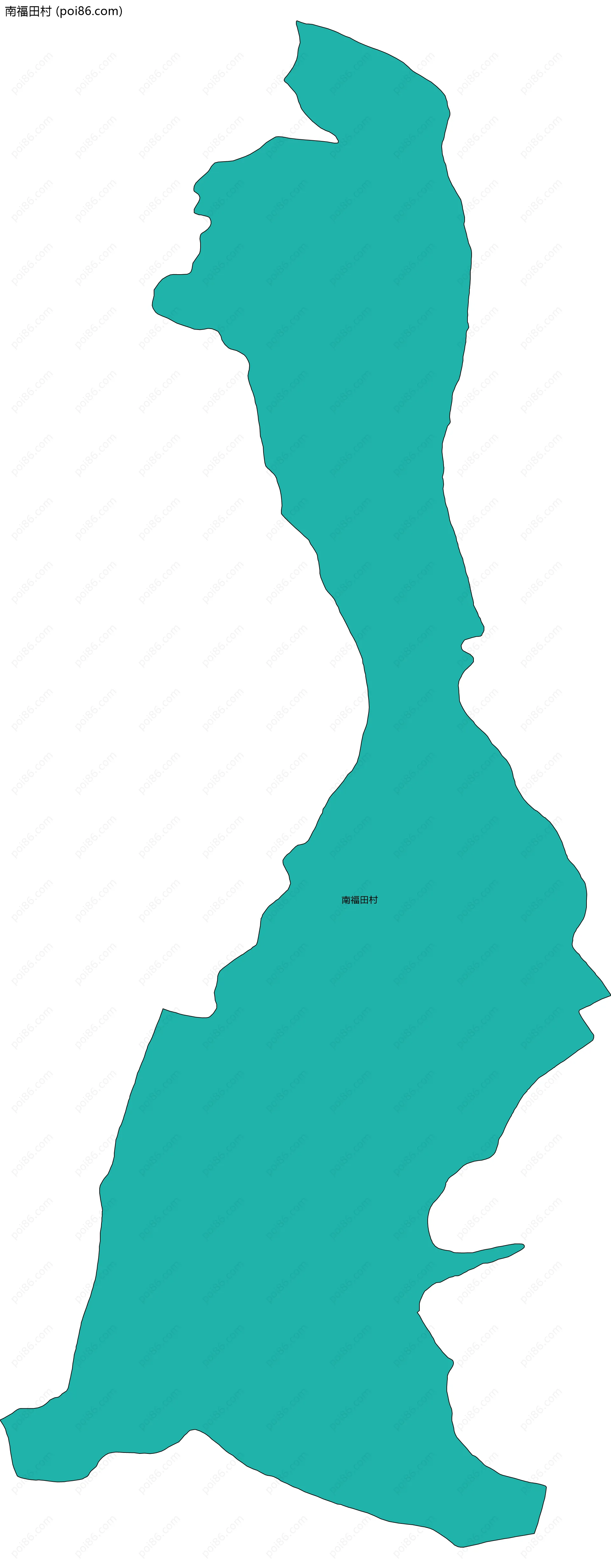 南福田村边界地图