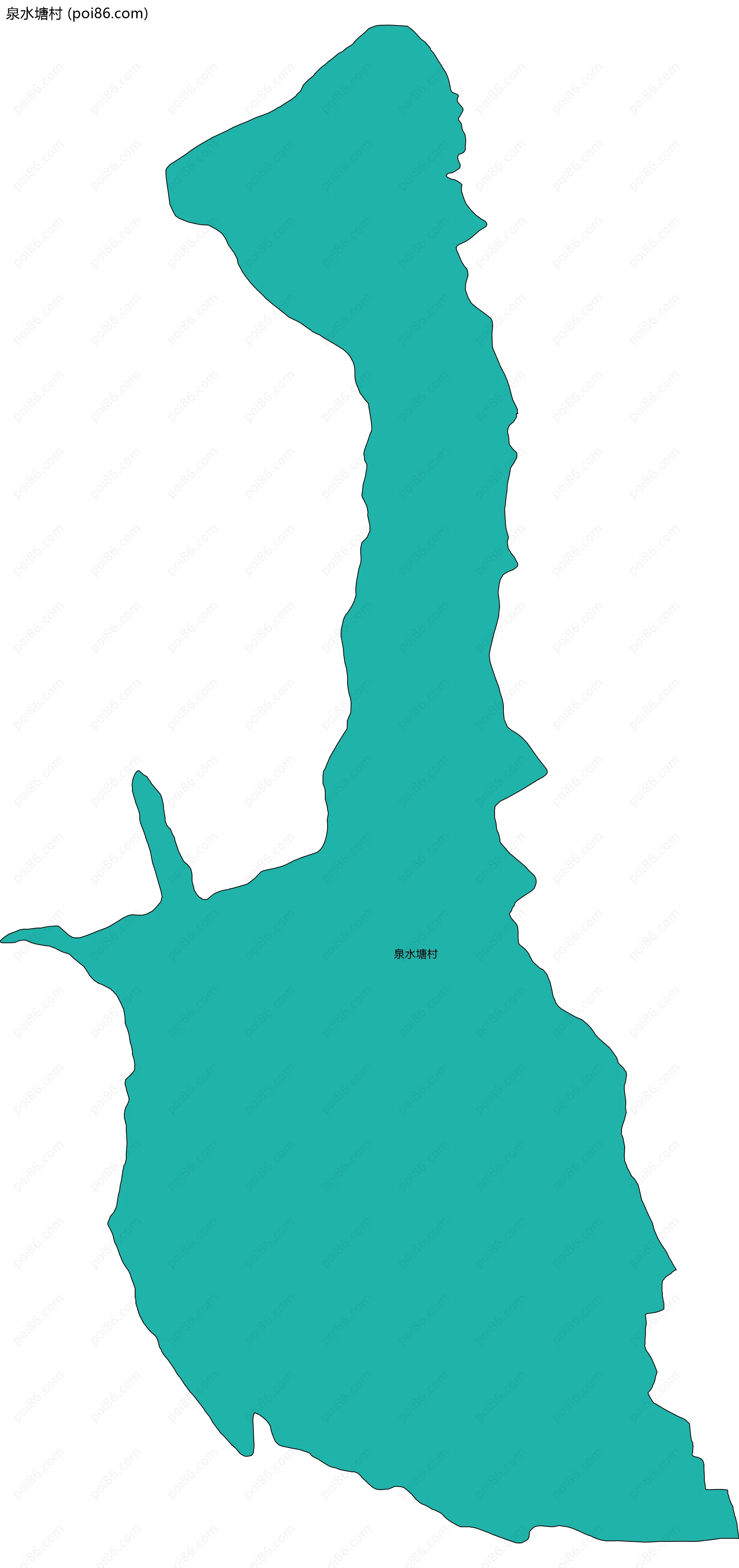 泉水塘村边界地图