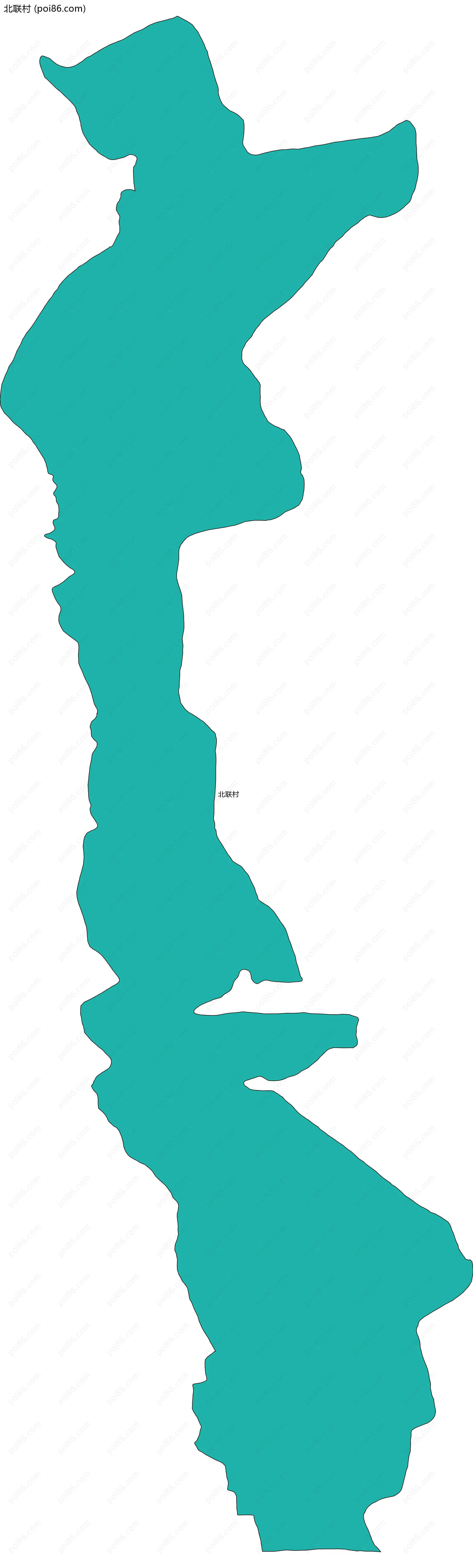 北联村边界地图