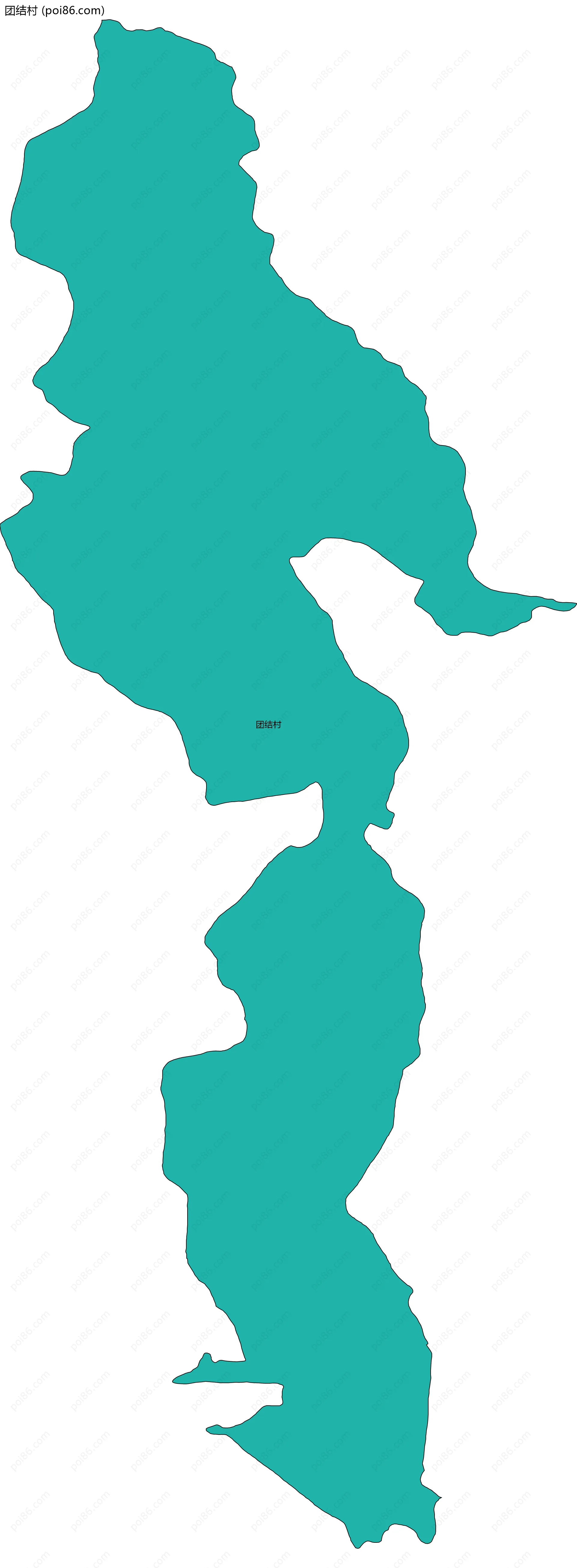 团结村边界地图