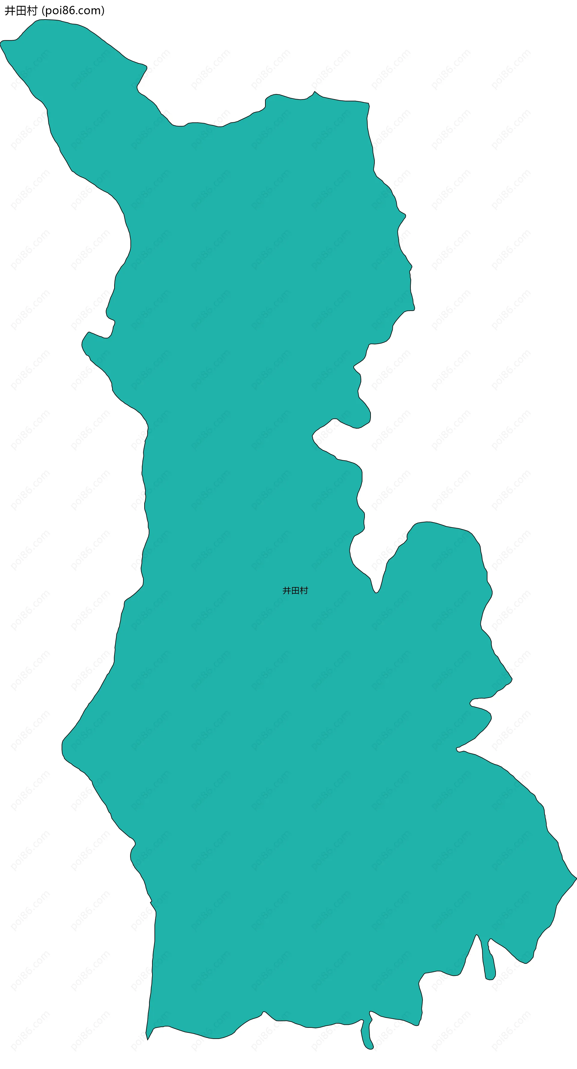 井田村边界地图