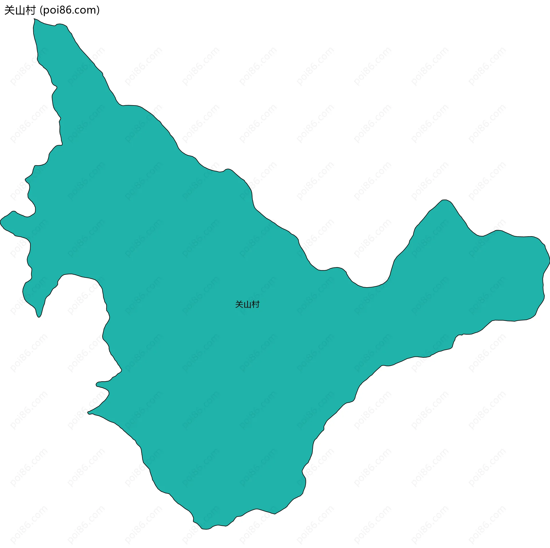 关山村边界地图