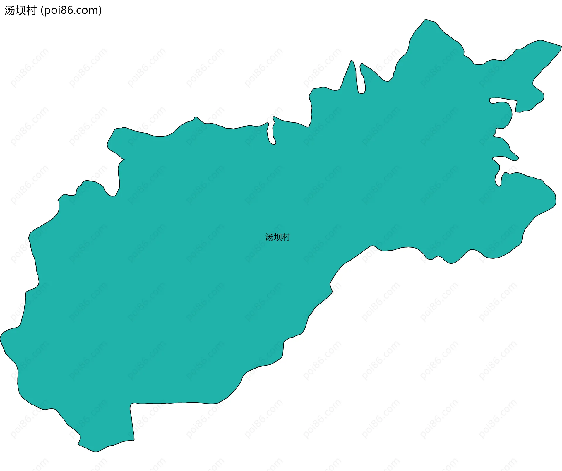 汤坝村边界地图
