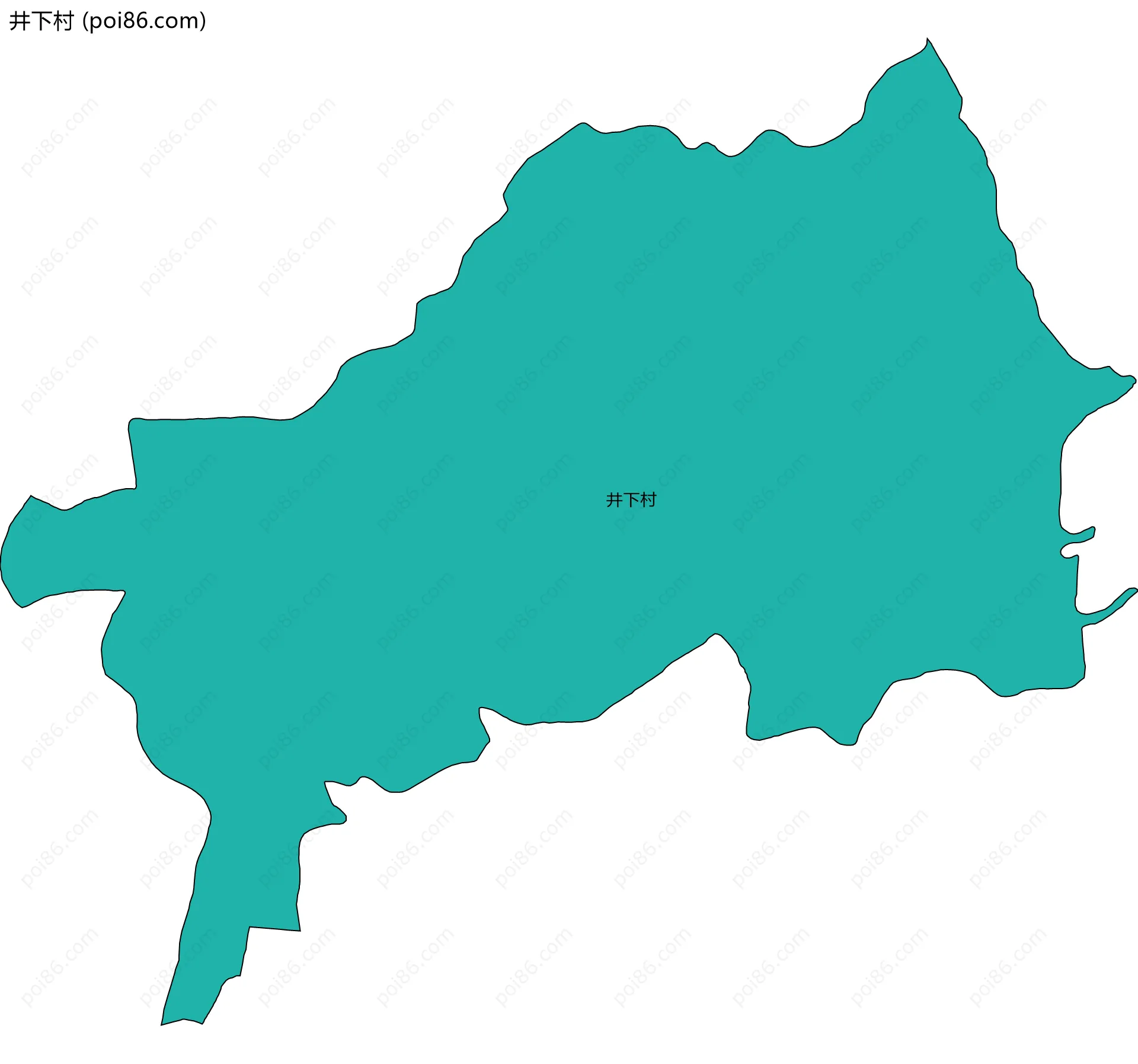 井下村边界地图