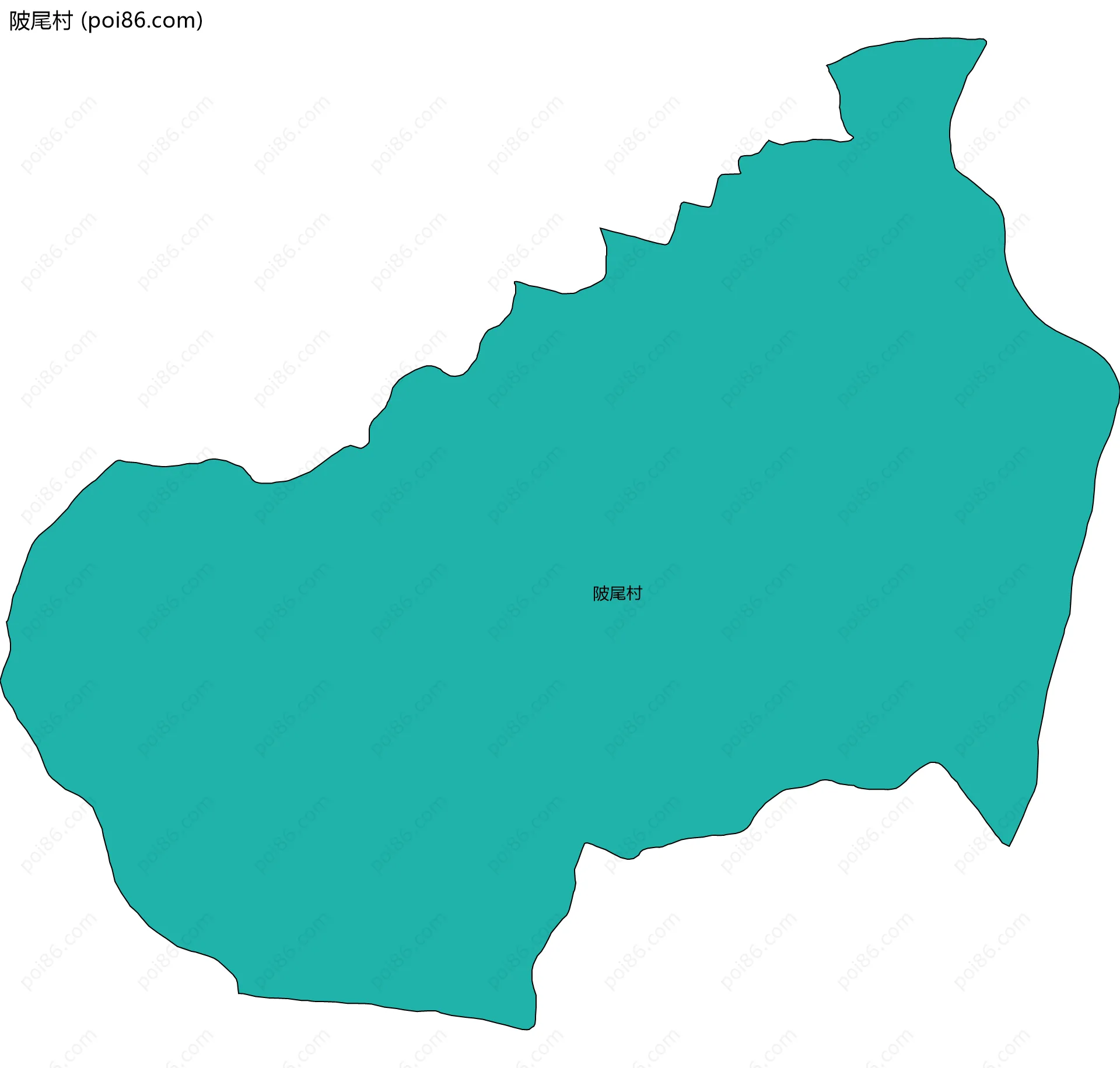 陂尾村边界地图