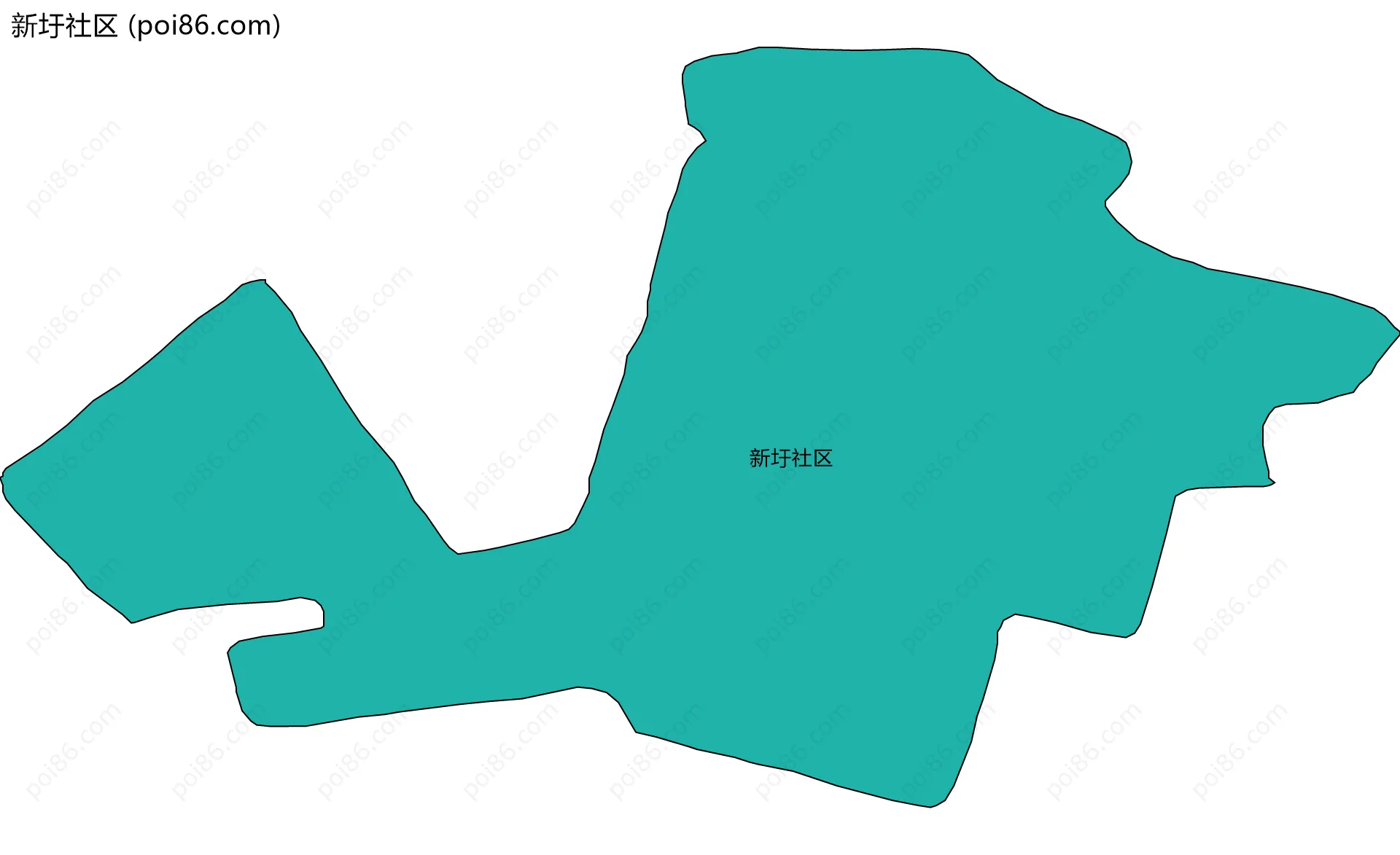 新圩社区边界地图