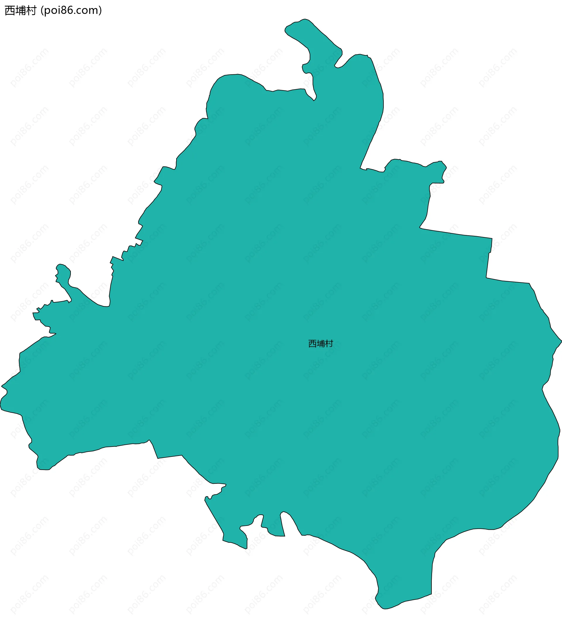 西埔村边界地图