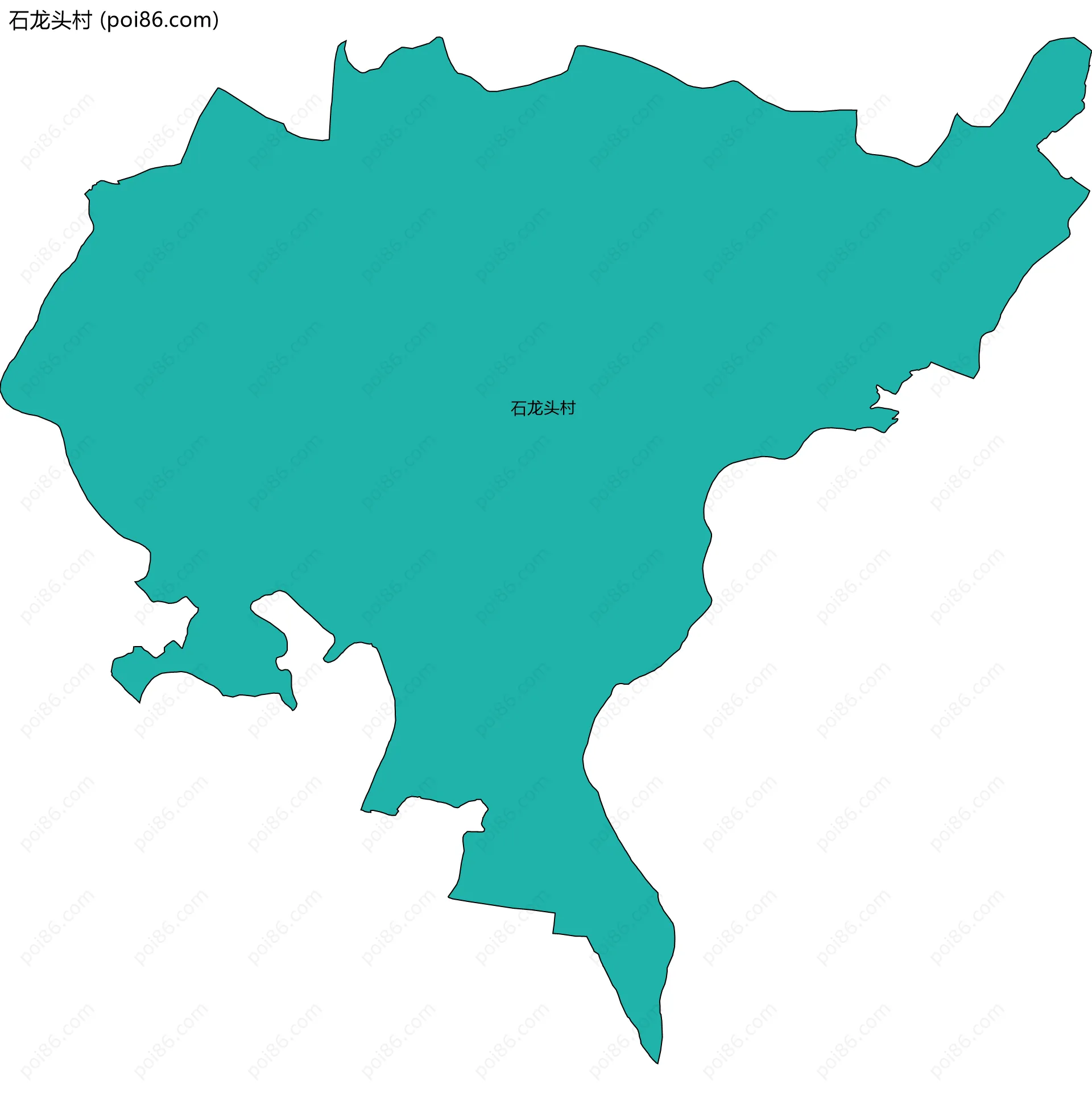 石龙头村边界地图