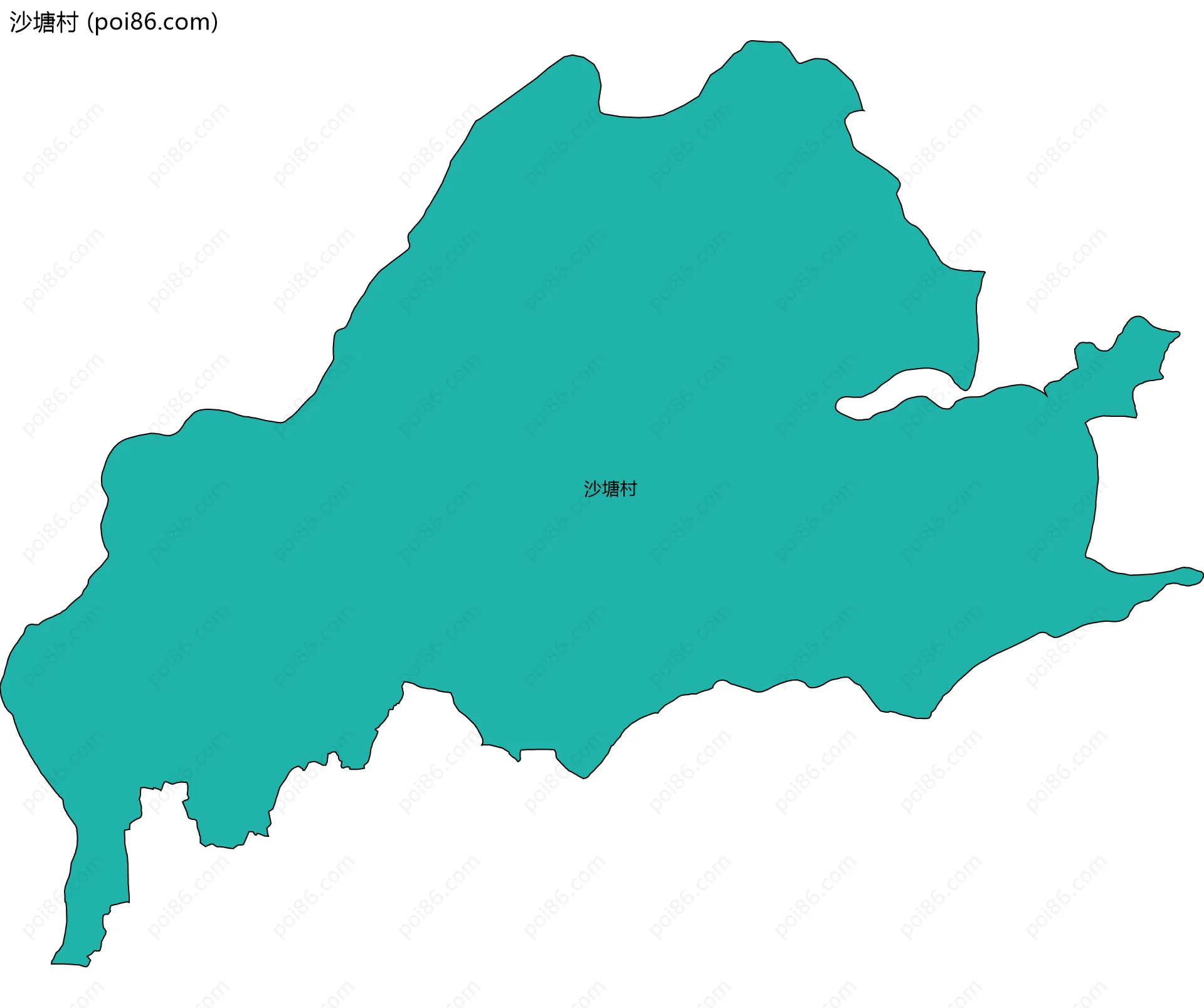 沙塘村边界地图