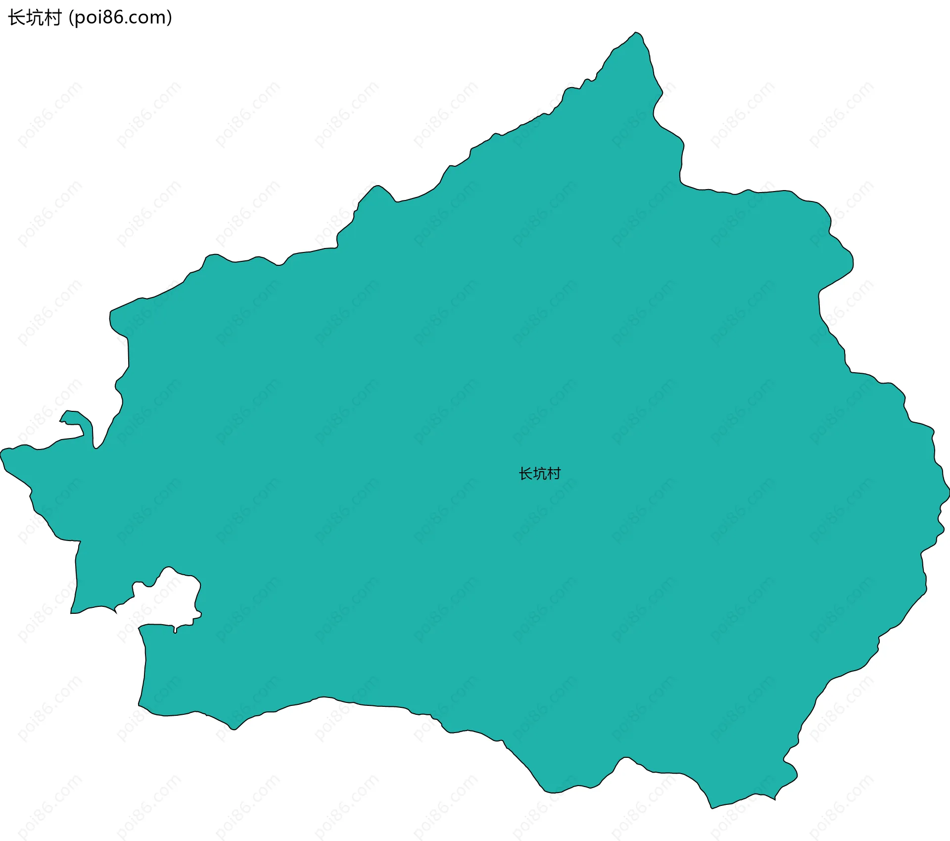 长坑村边界地图