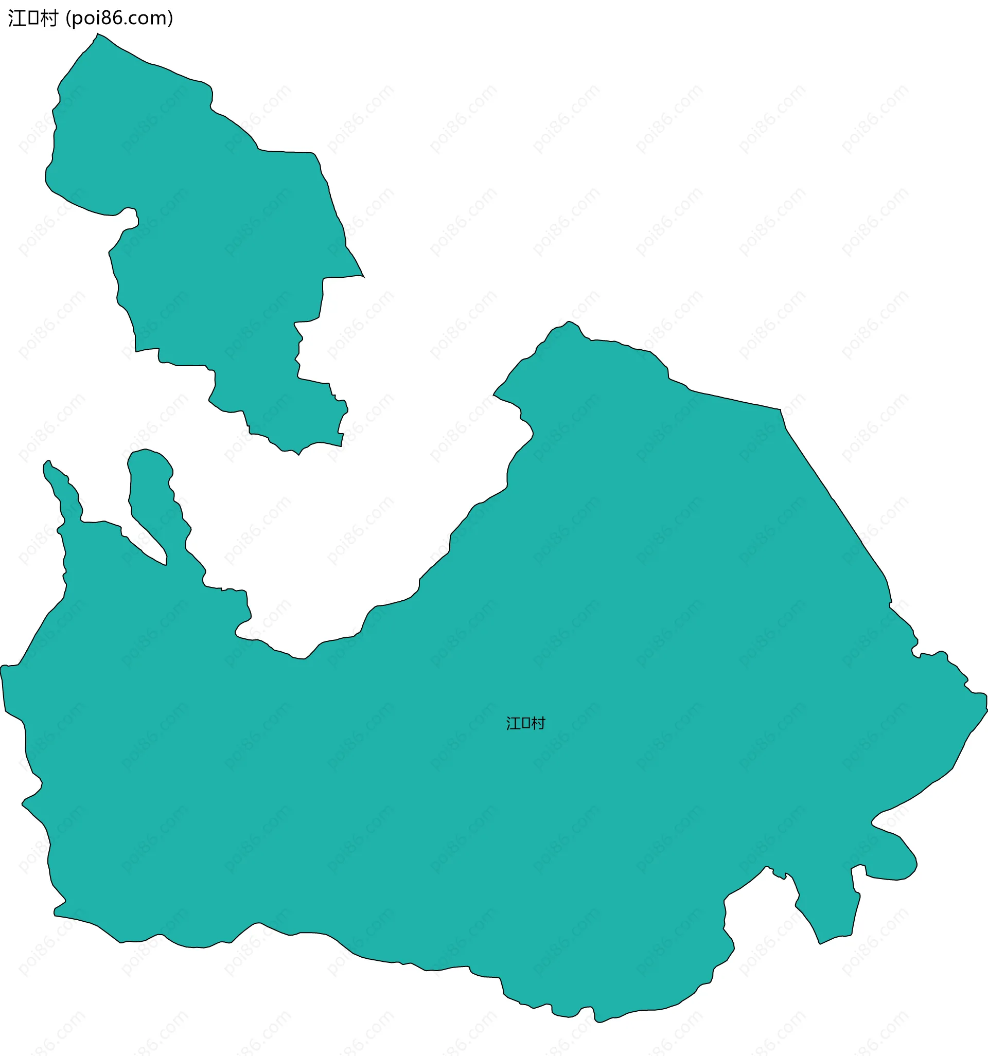 江村边界地图