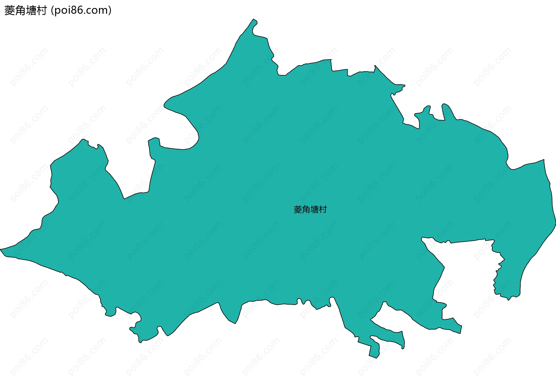 菱角塘村边界地图