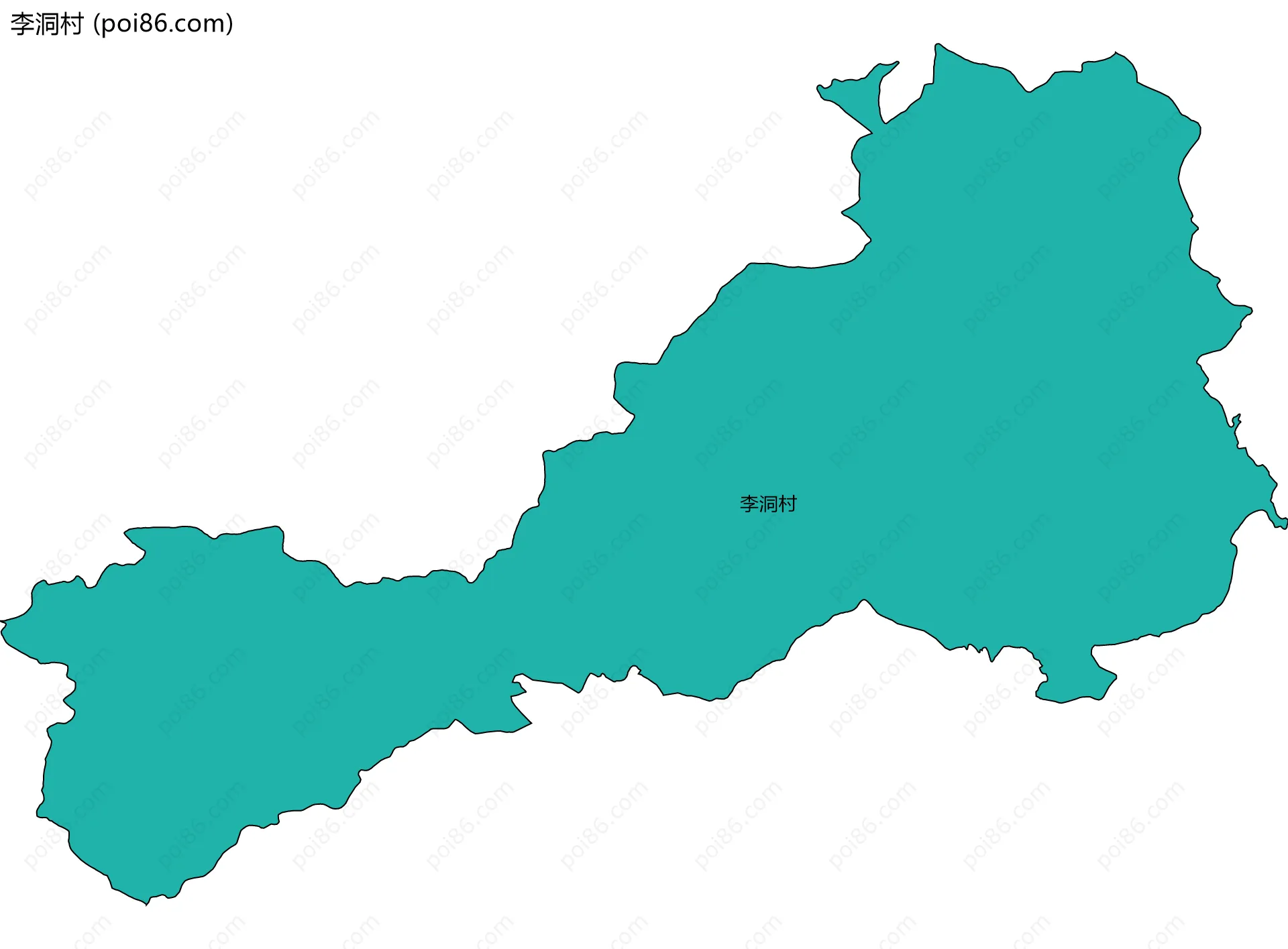 李洞村边界地图