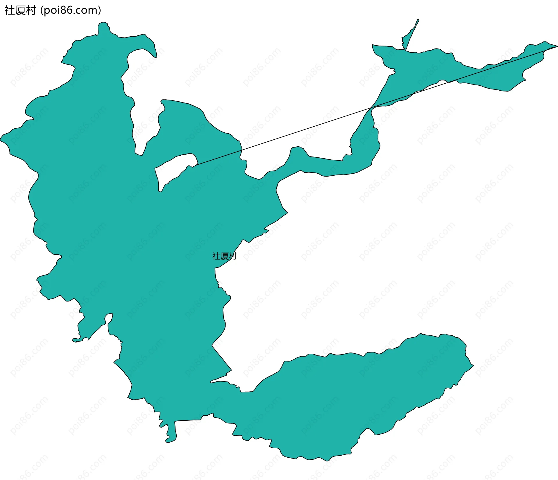 社厦村边界地图