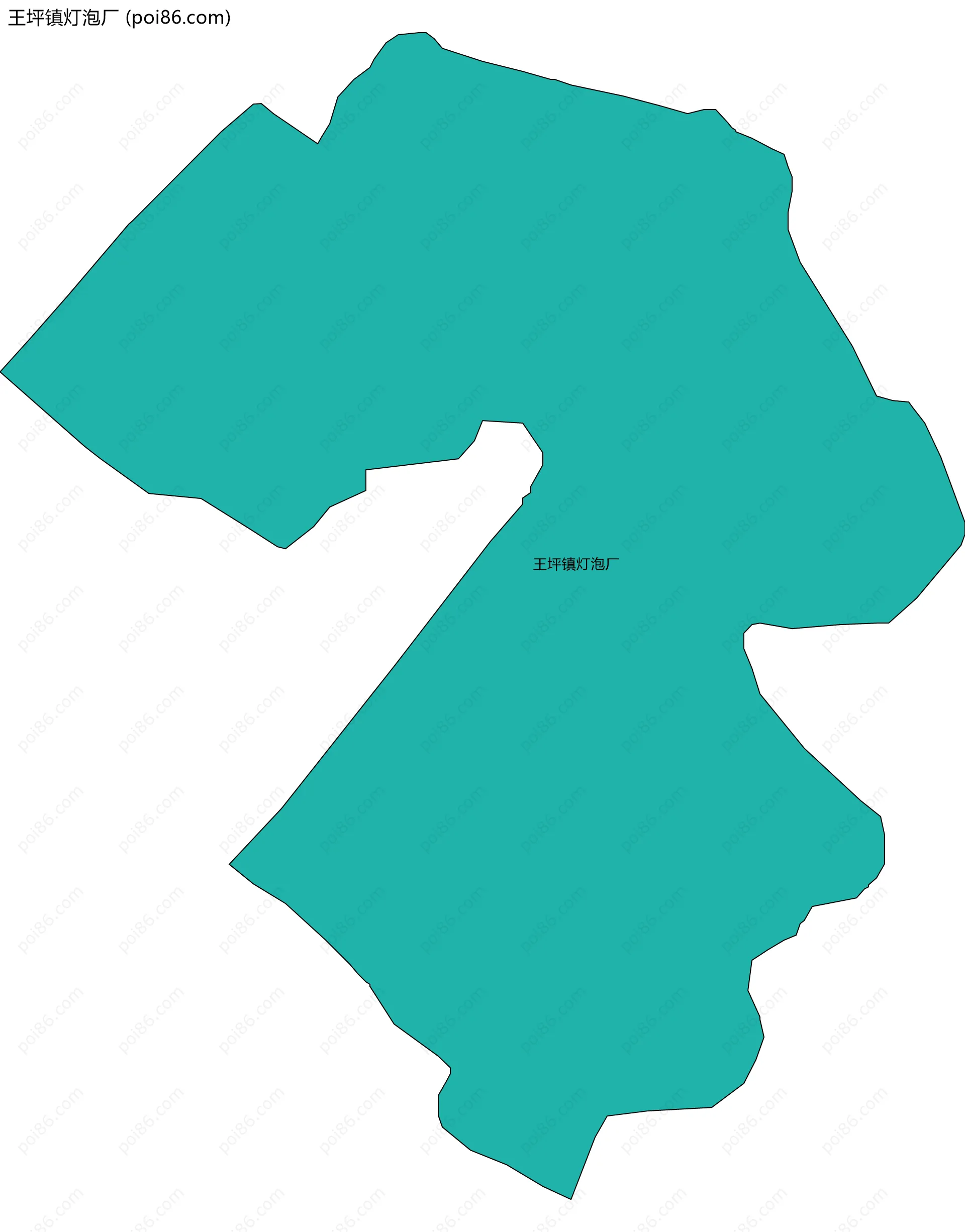 王坪镇灯泡厂边界地图