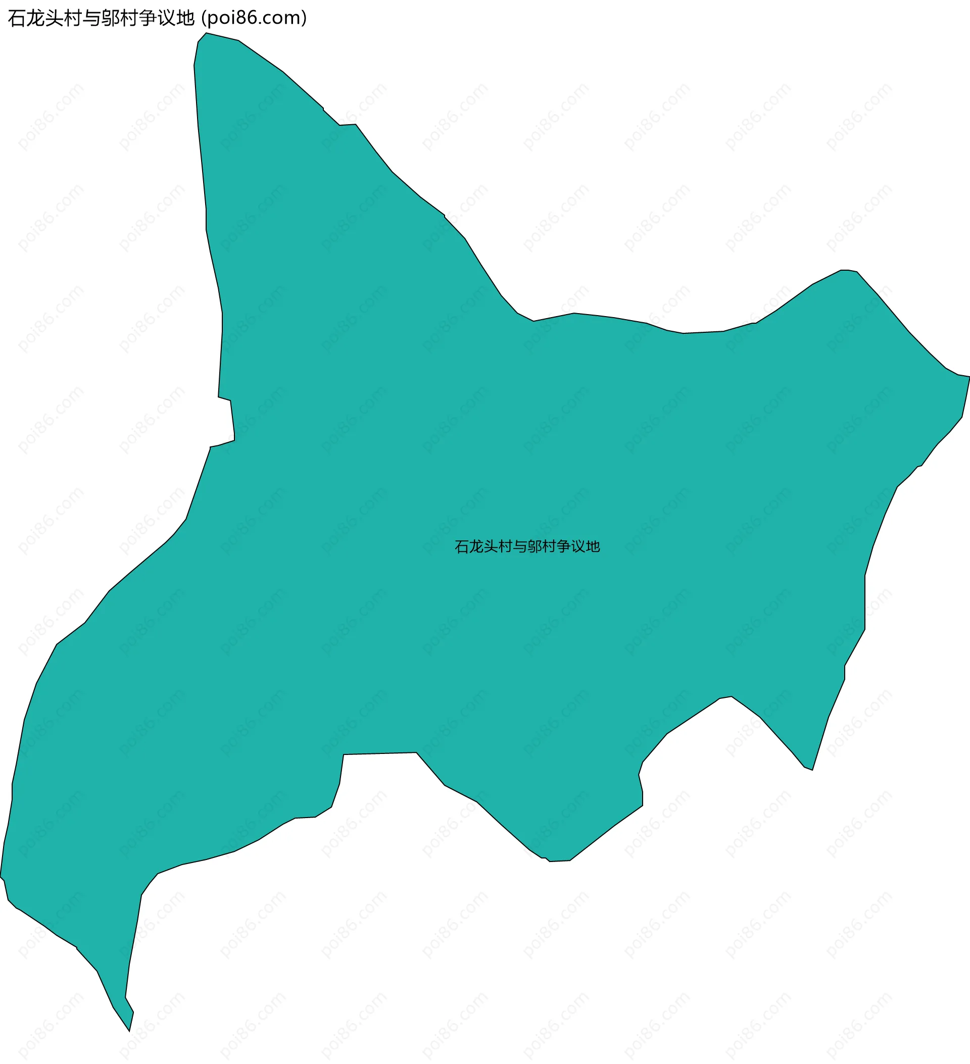 石龙头村与邬村争议地边界地图