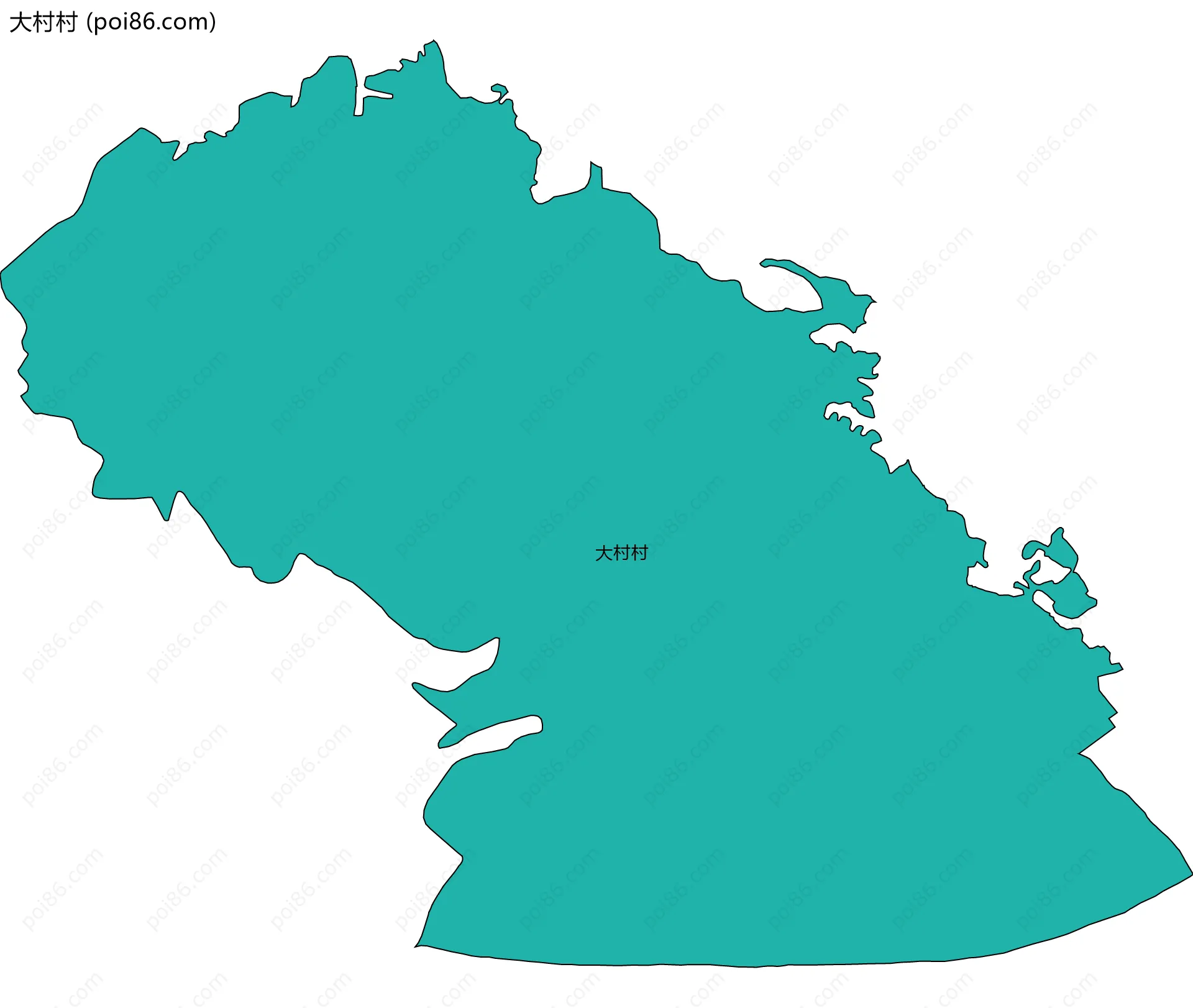 大村村边界地图