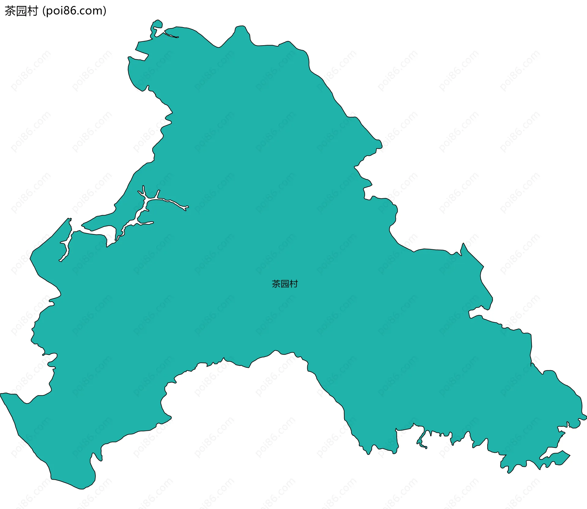 茶园村边界地图