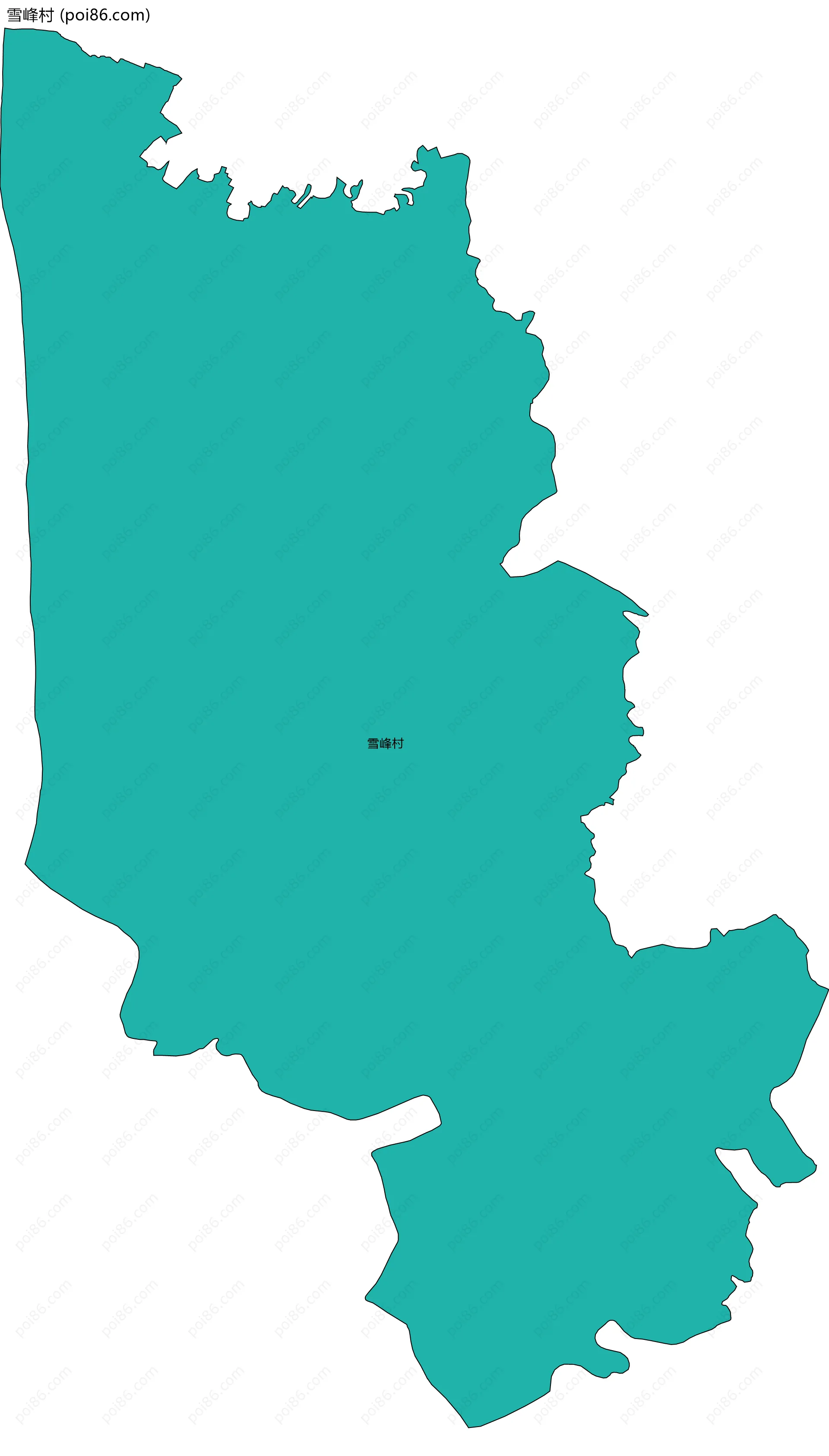 雪峰村边界地图