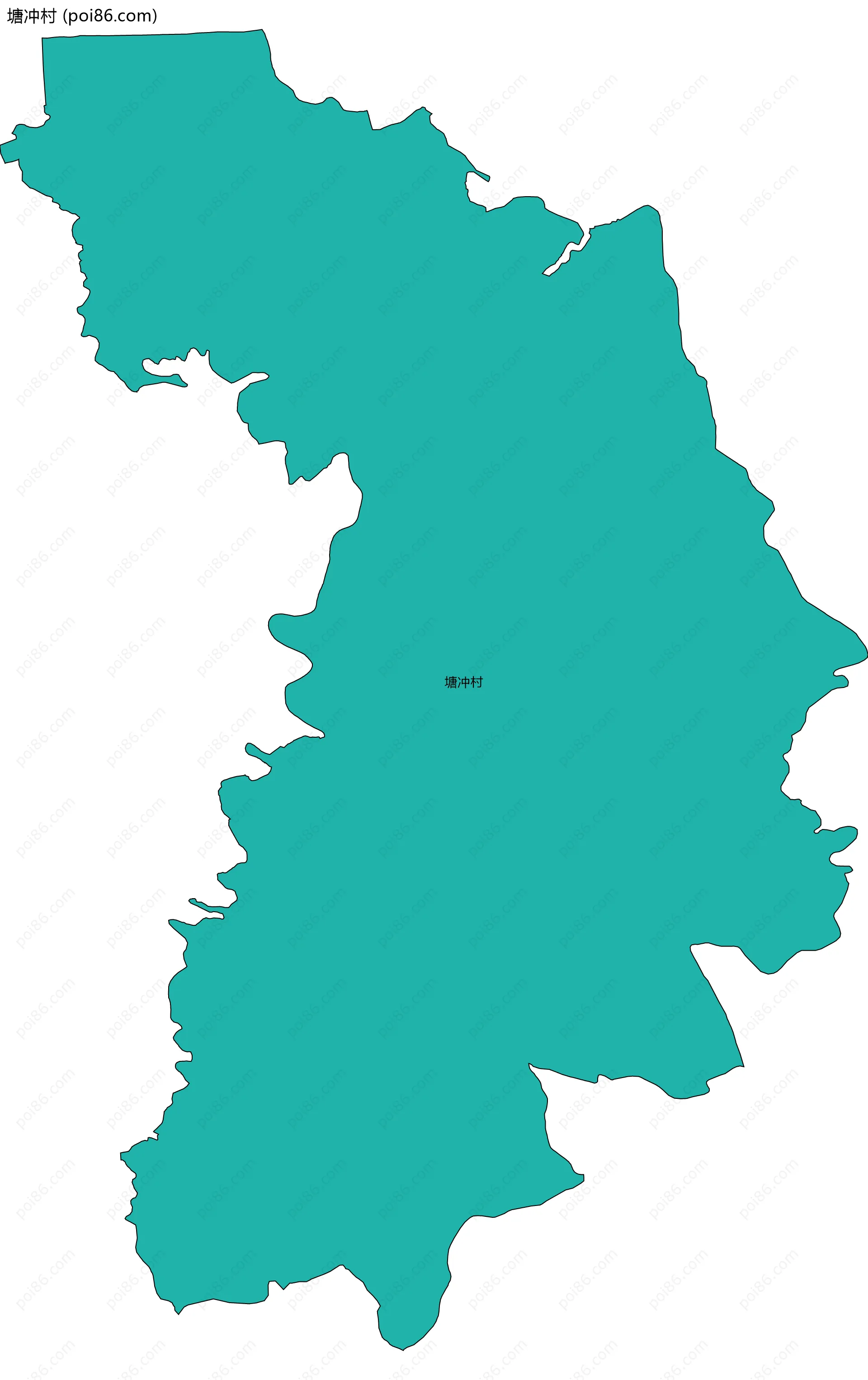 塘冲村边界地图