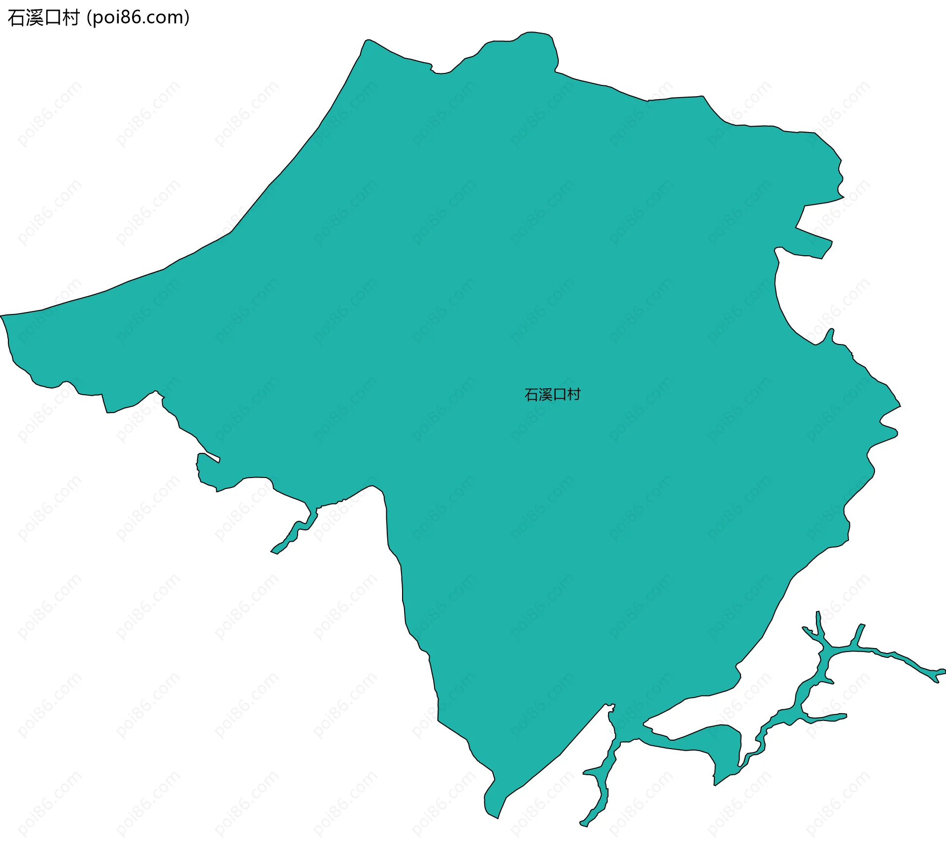 石溪口村边界地图