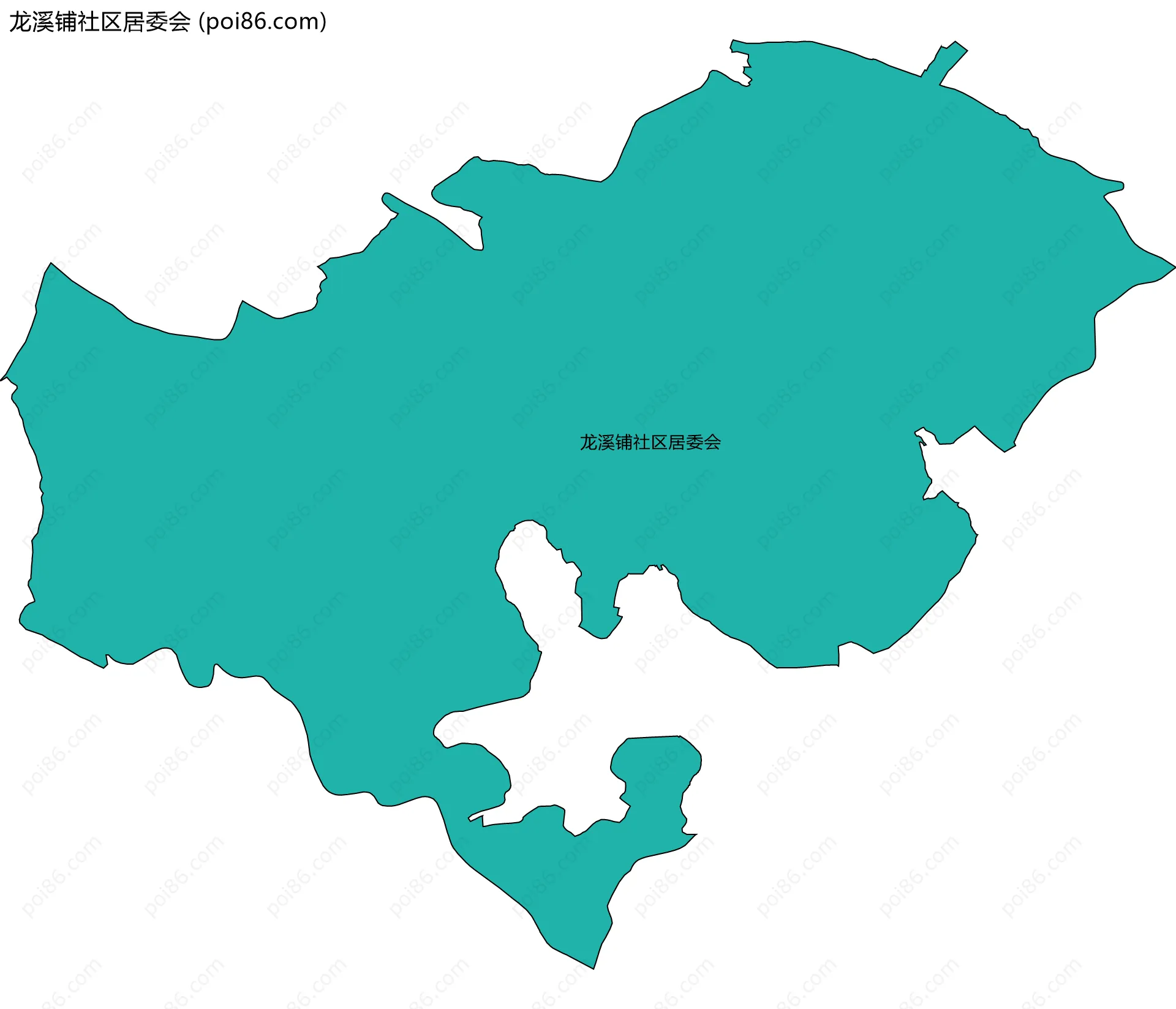 龙溪铺社区居委会边界地图