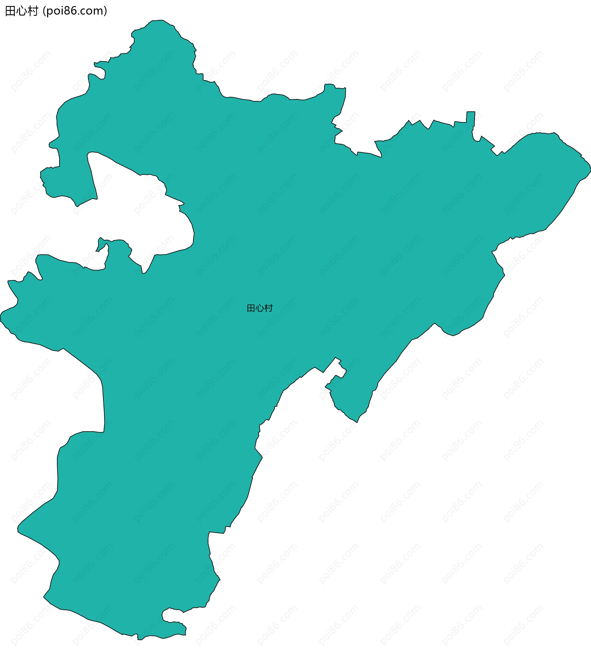 田心村边界地图