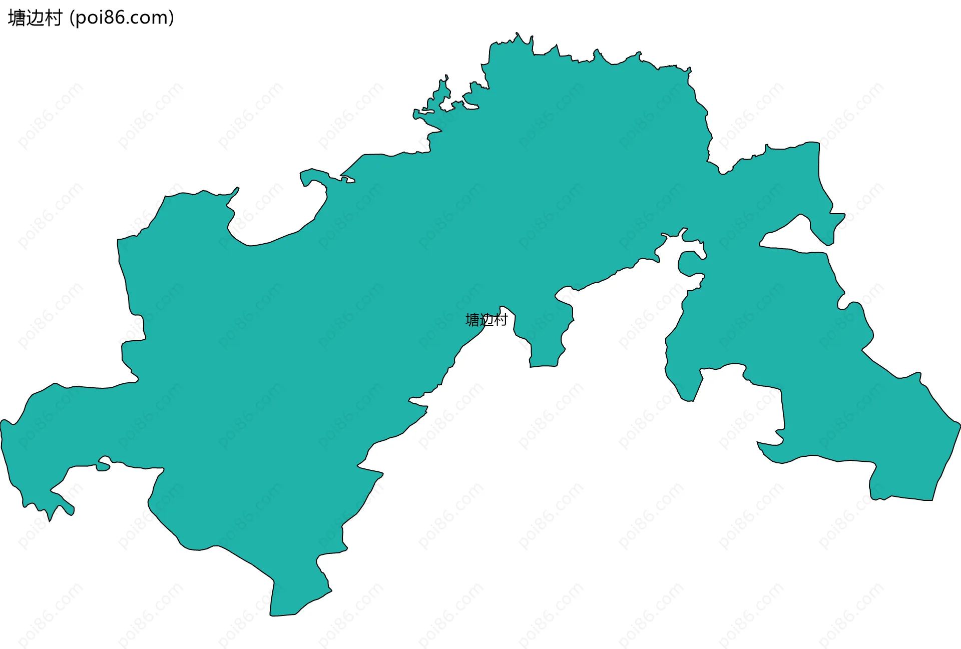 塘边村边界地图