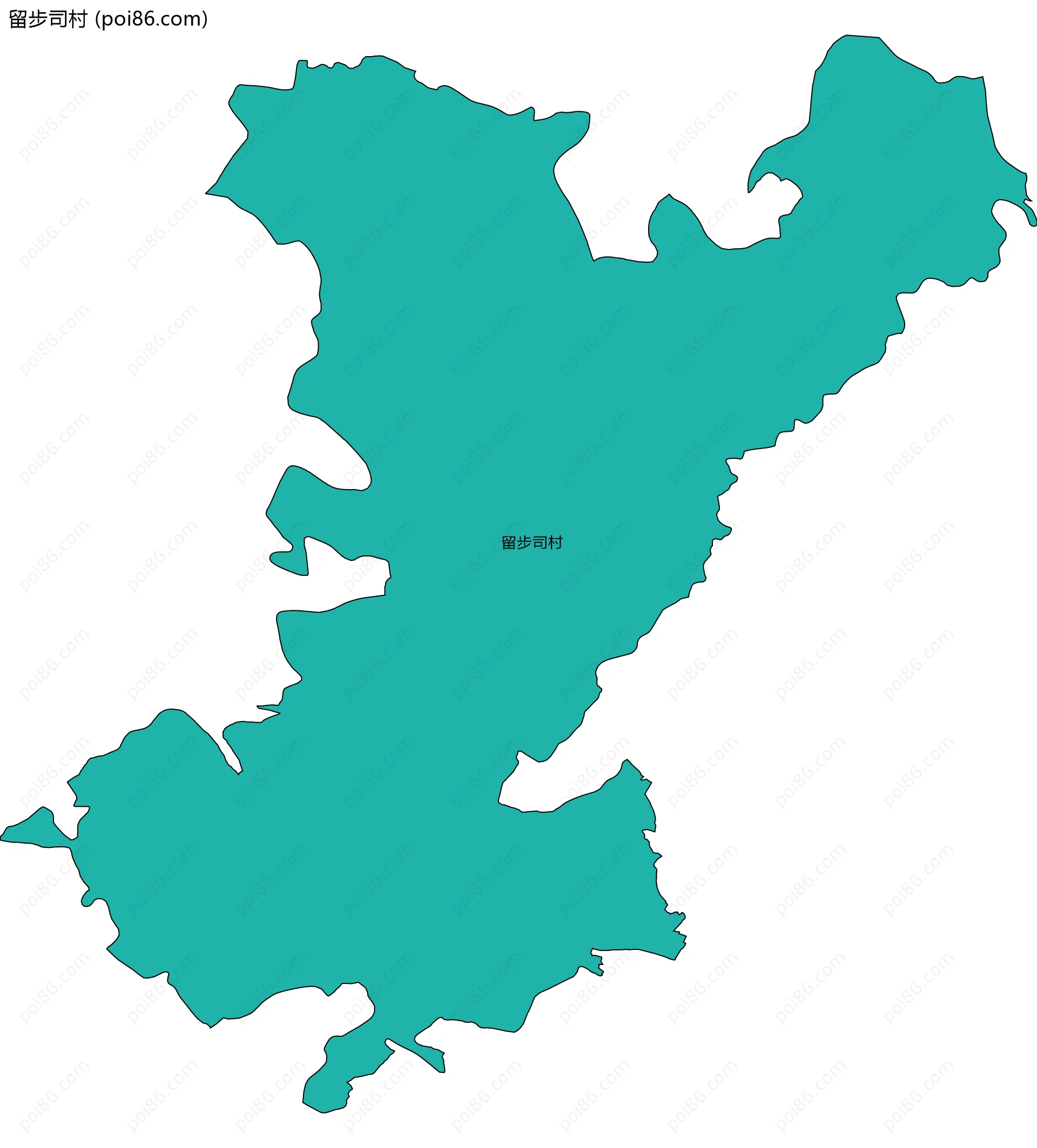 留步司村边界地图