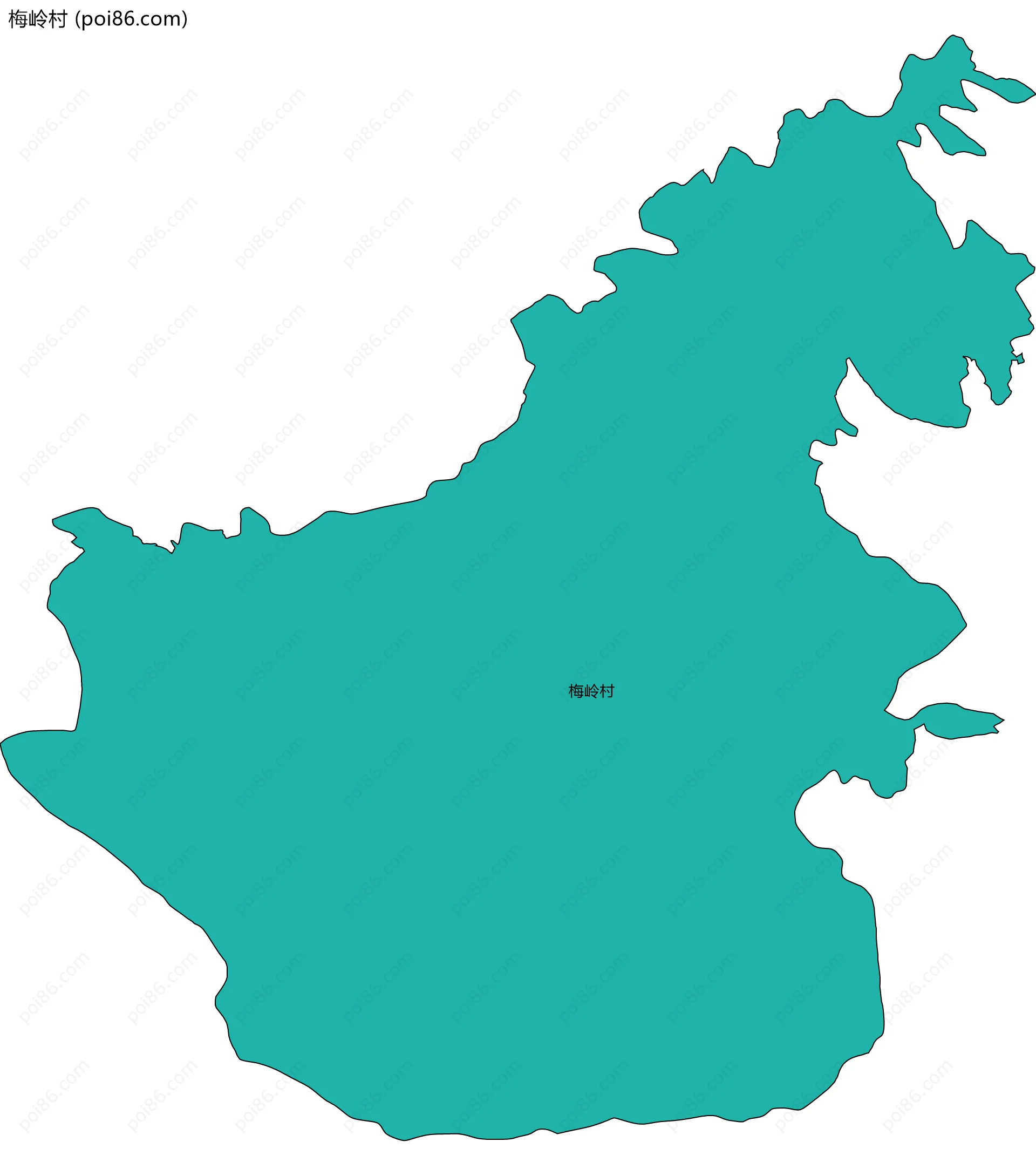 梅岭村边界地图