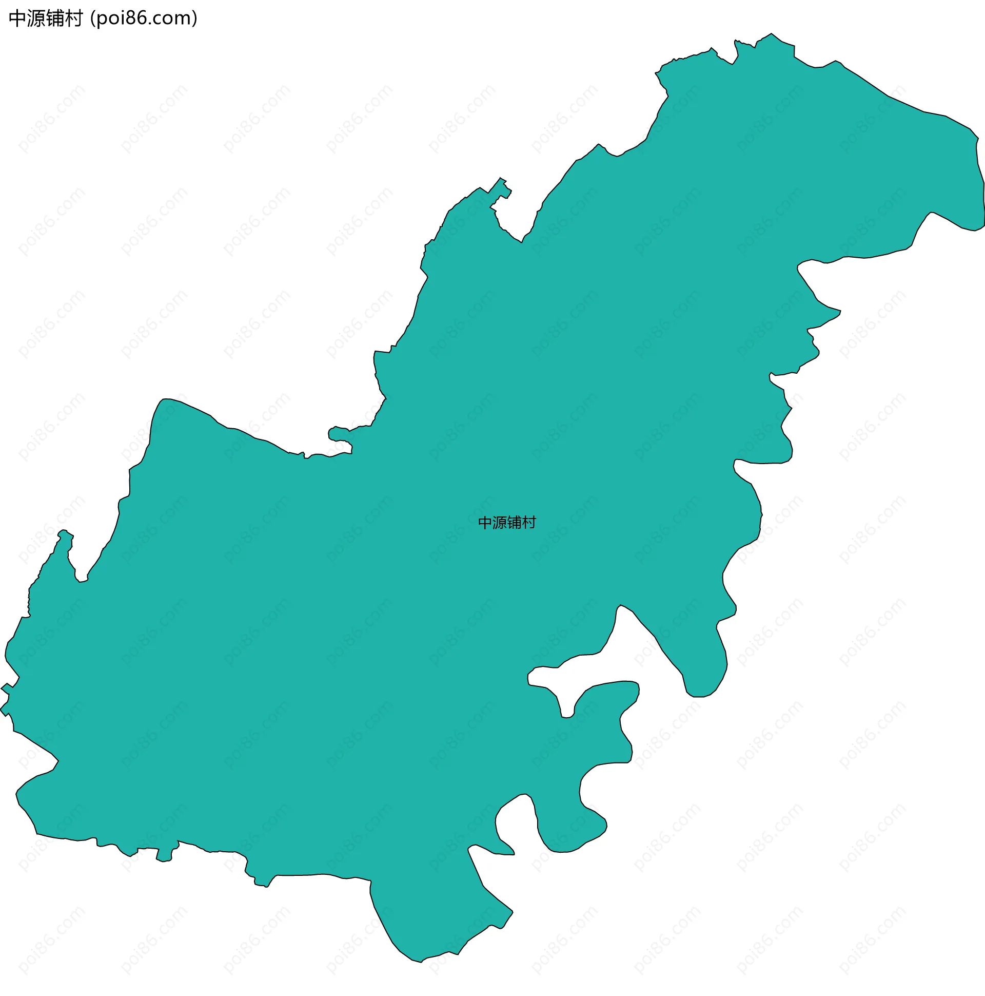 中源铺村边界地图