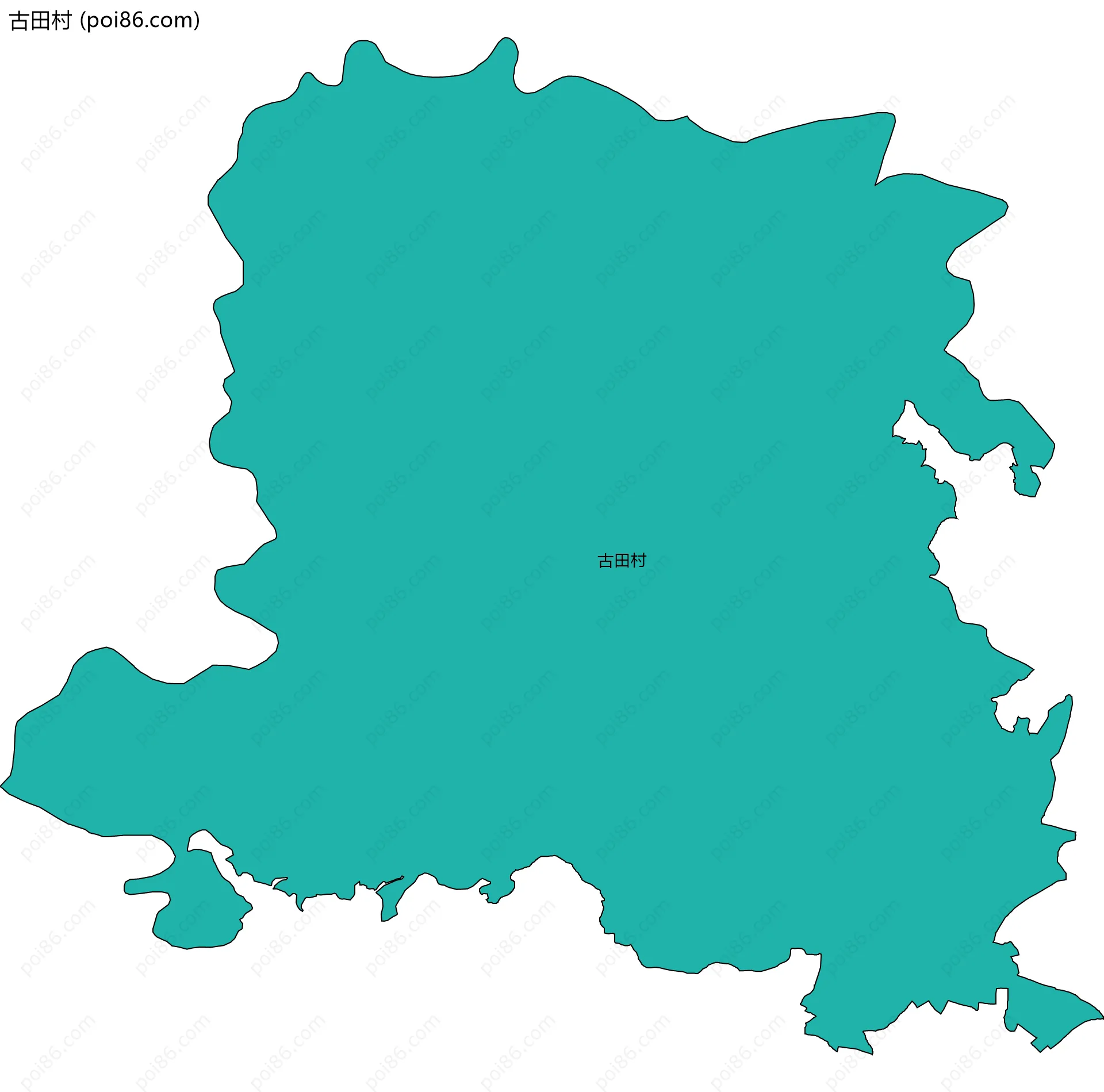 古田村边界地图