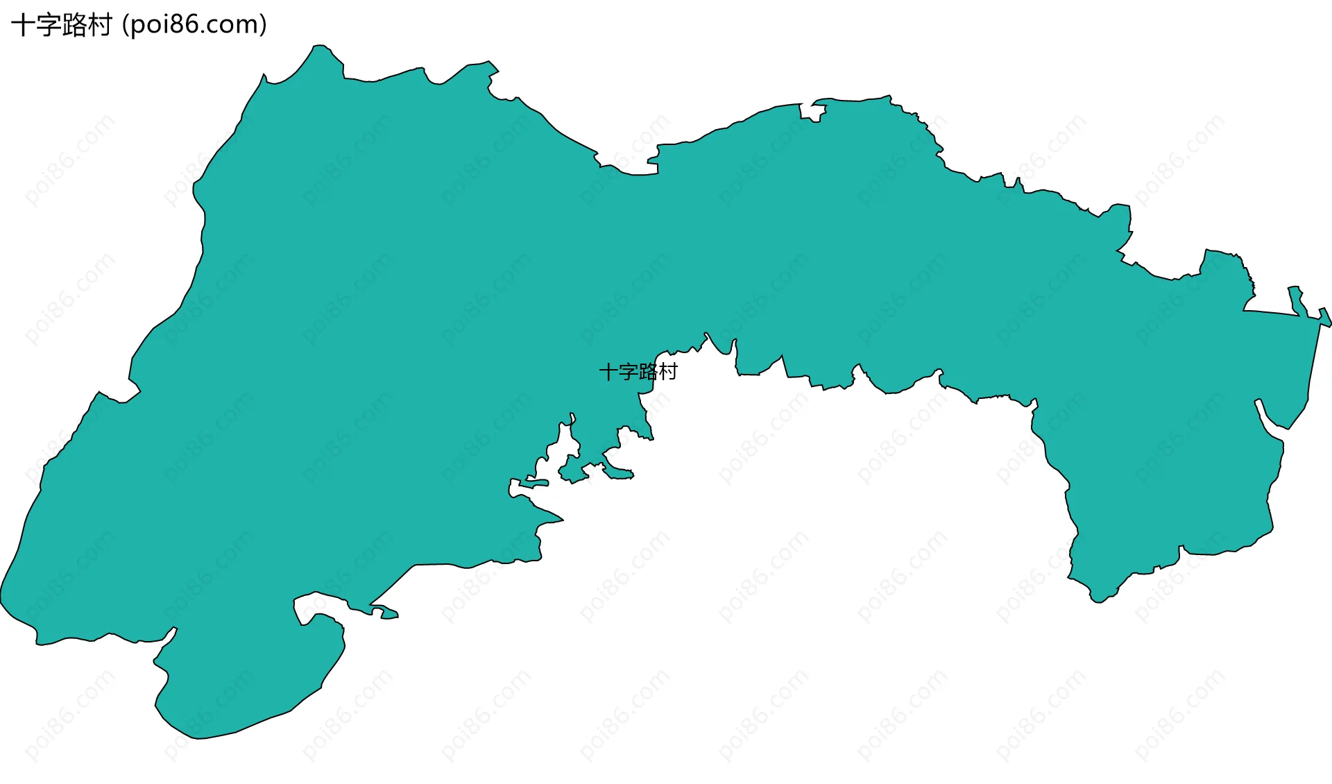十字路村边界地图