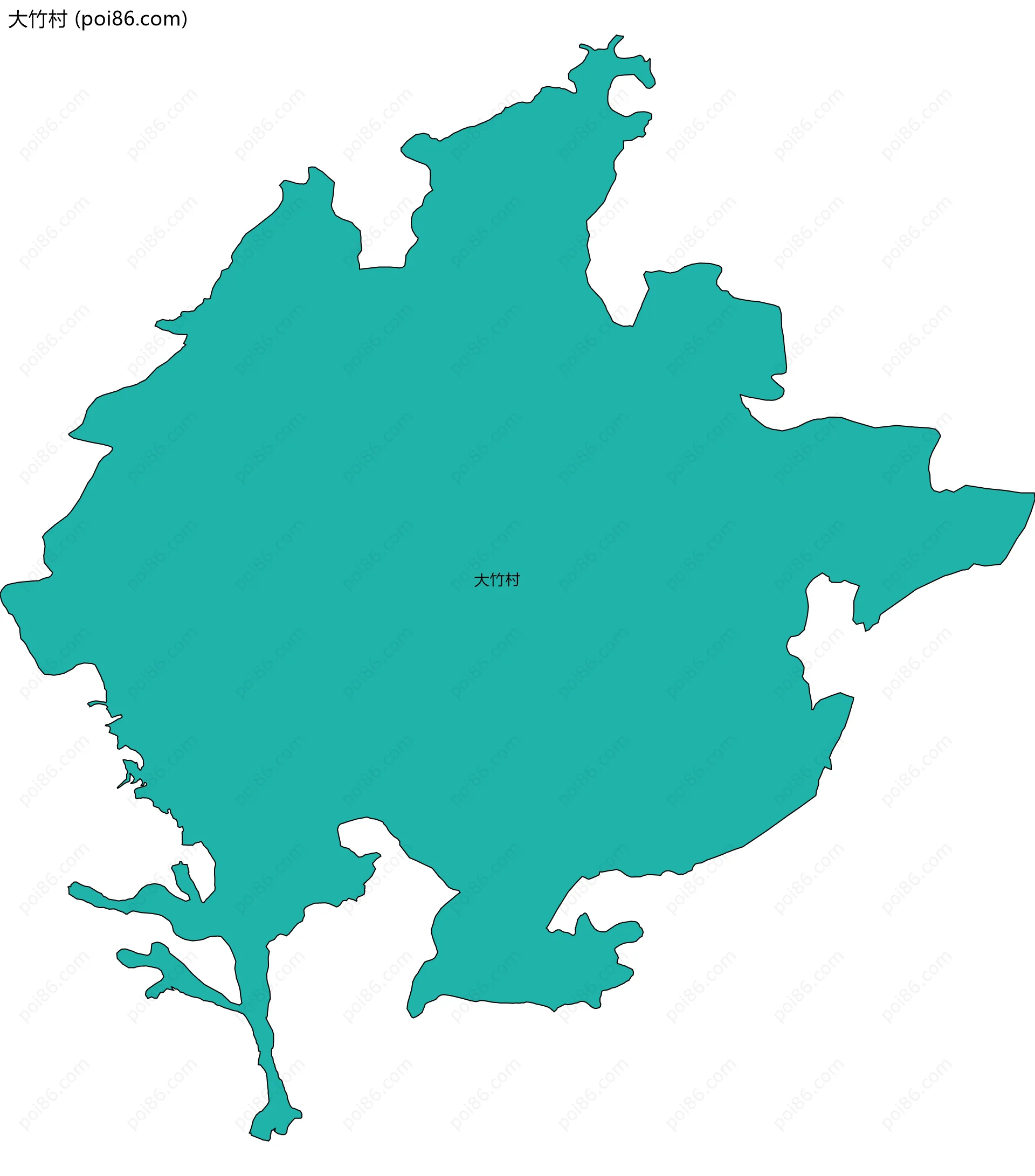 大竹村边界地图